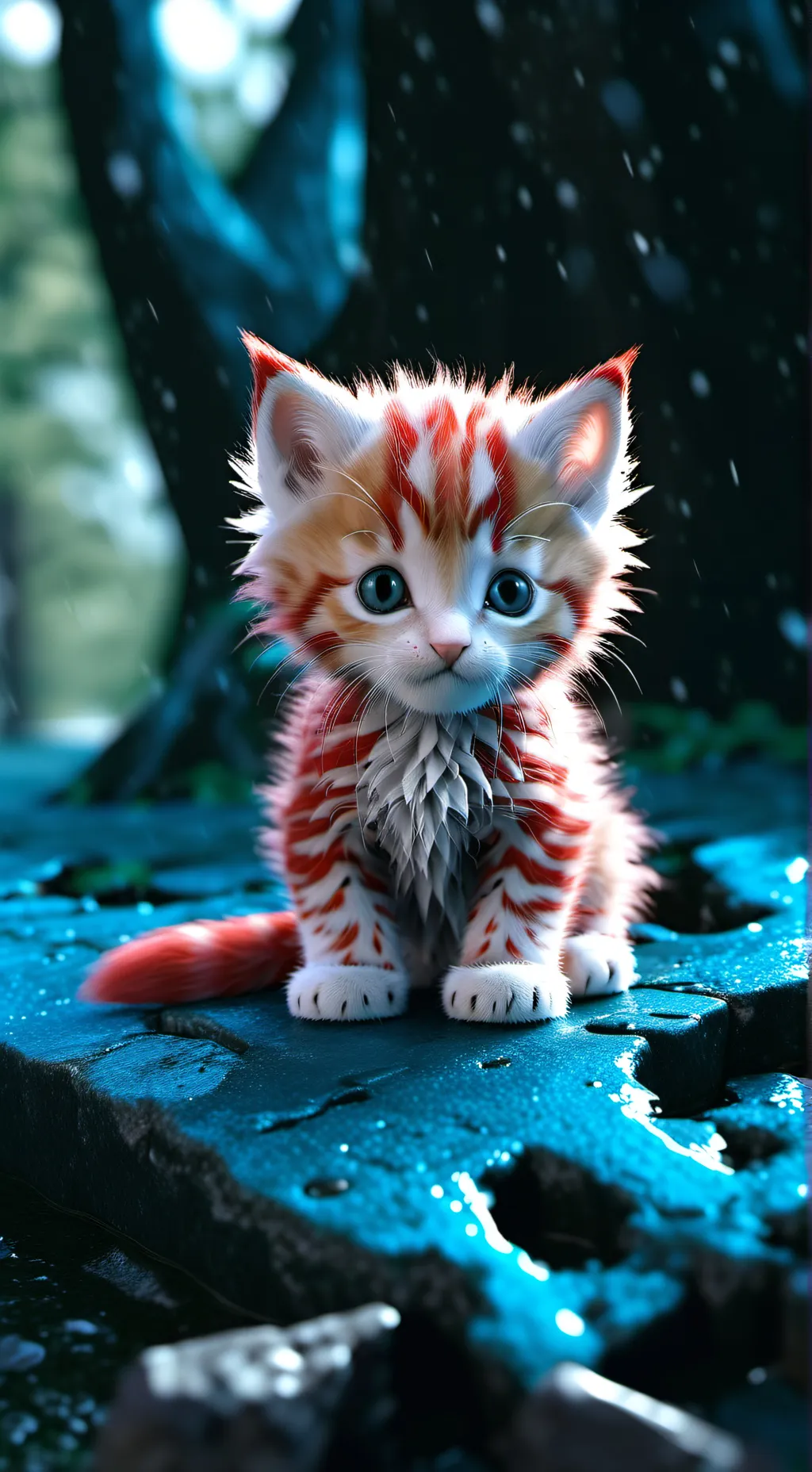 ai character: special fur kitten background