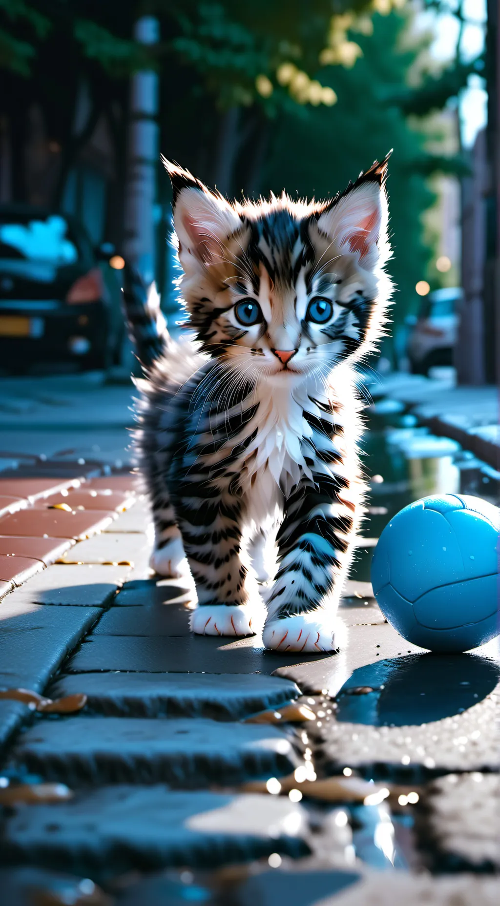 ai character: moving kitty background