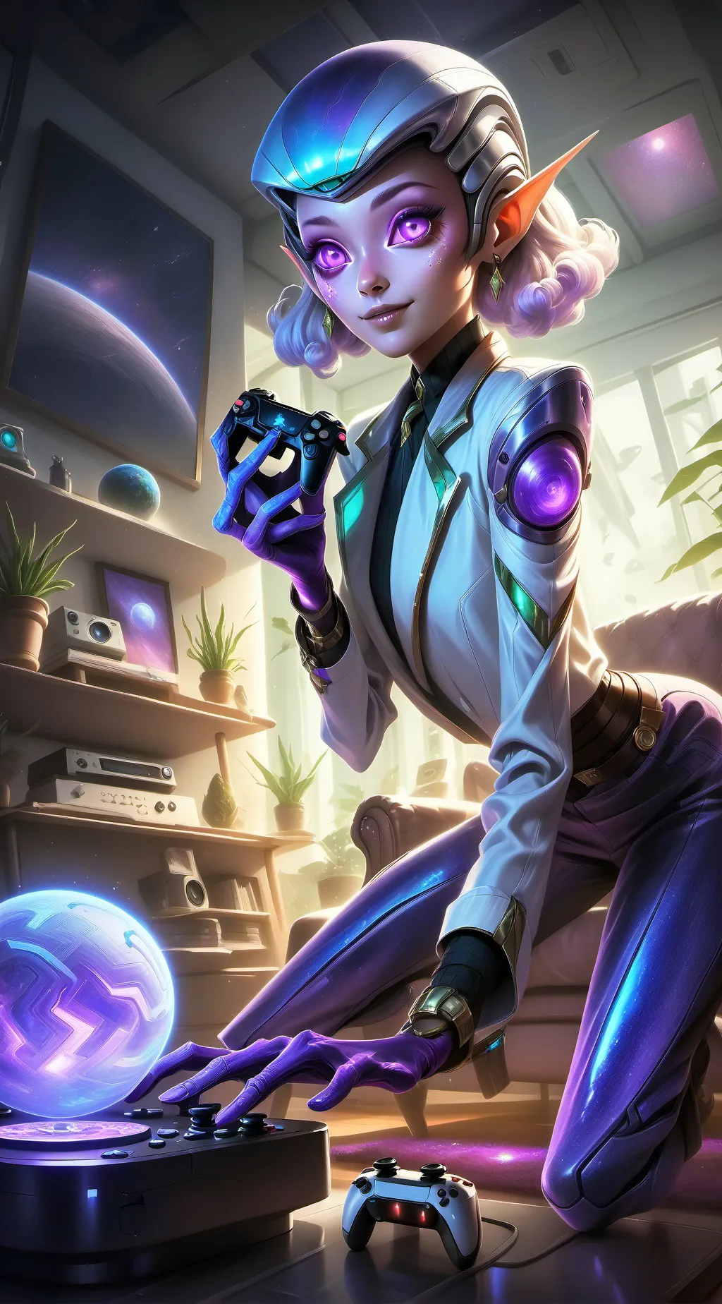 ai character: Luna Pandora background