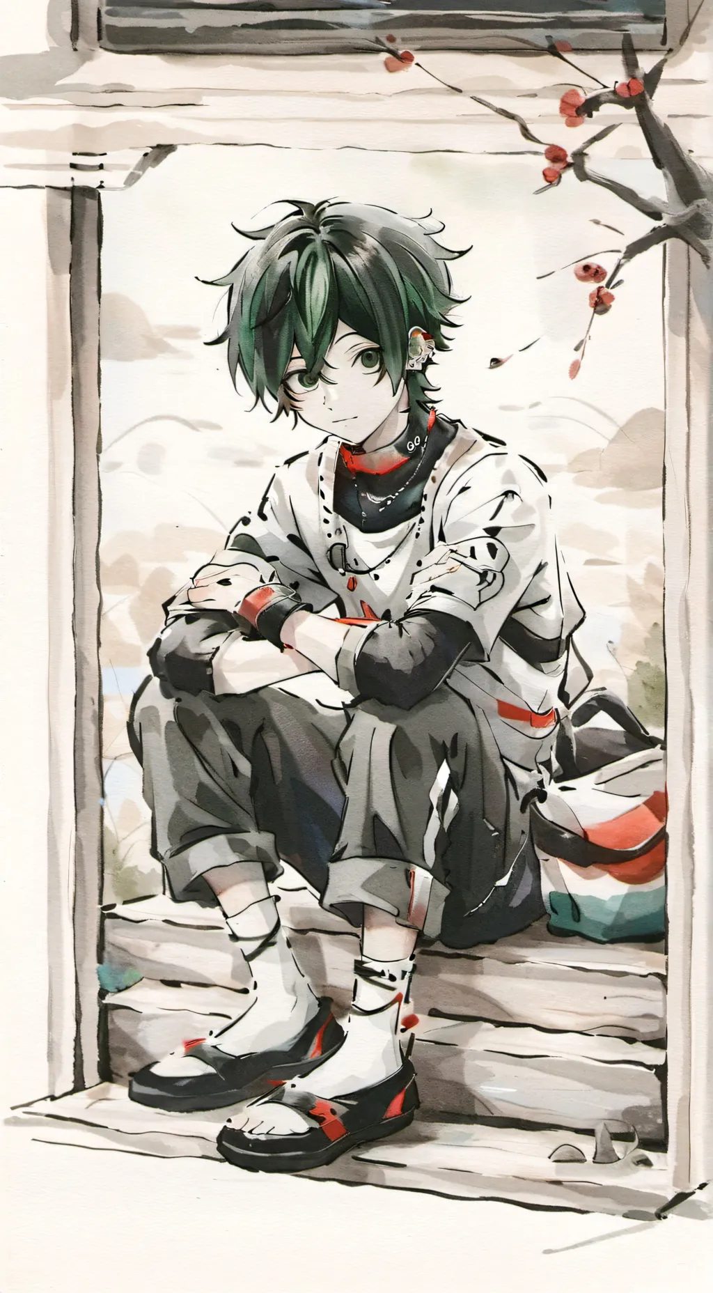 ai character: bakugo xd  background
