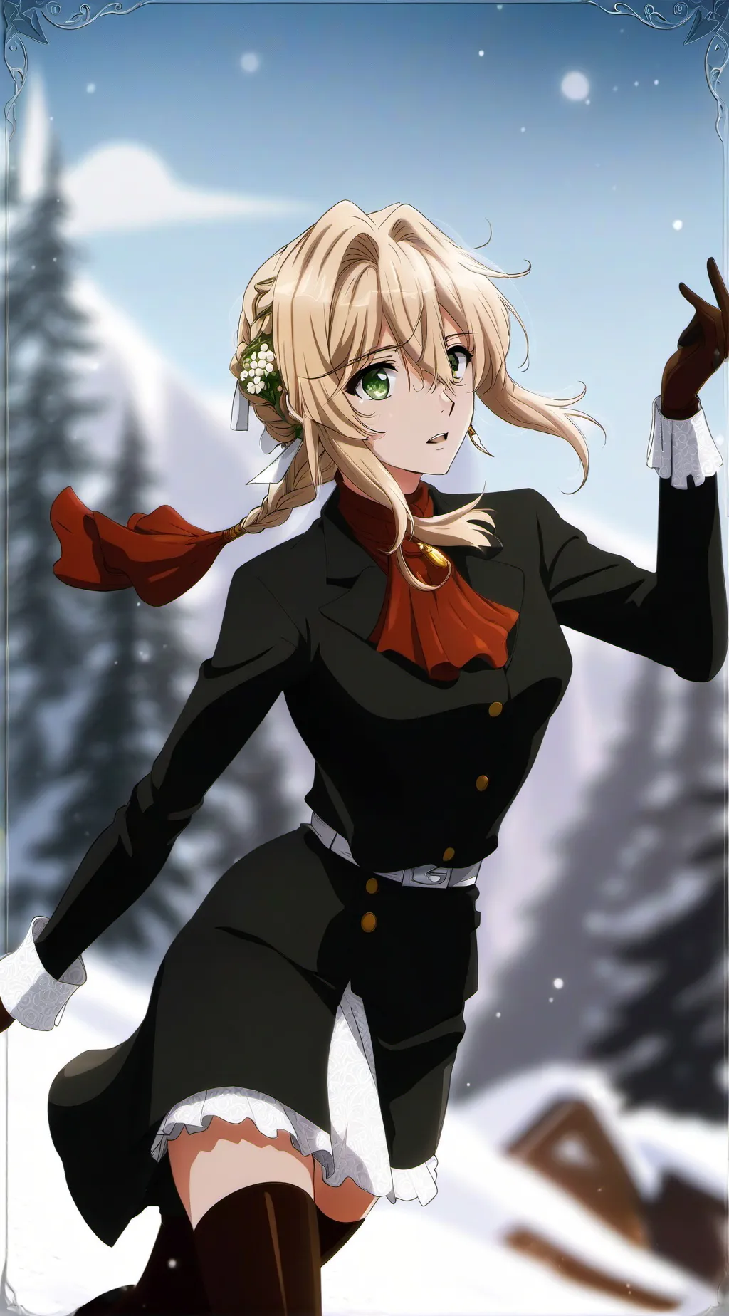 ai character: Violet Evergarden  background