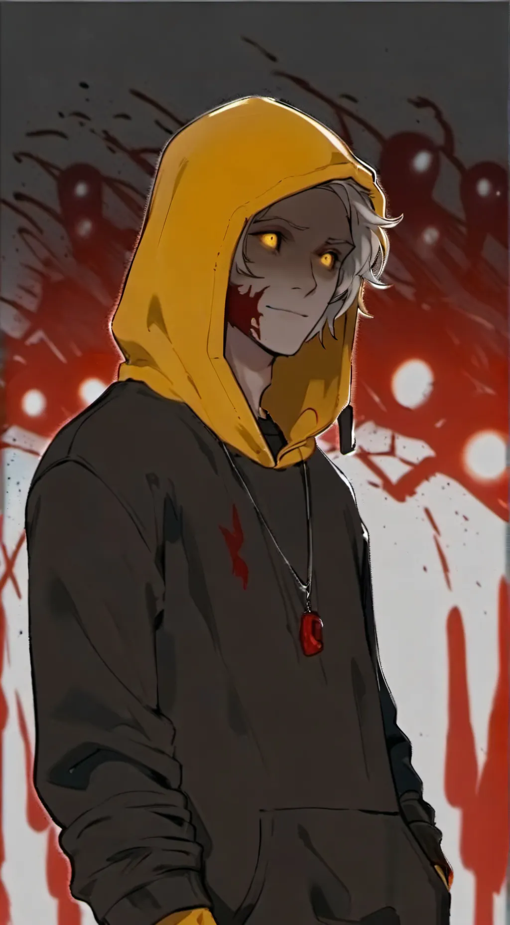 ai character: HOODIE background