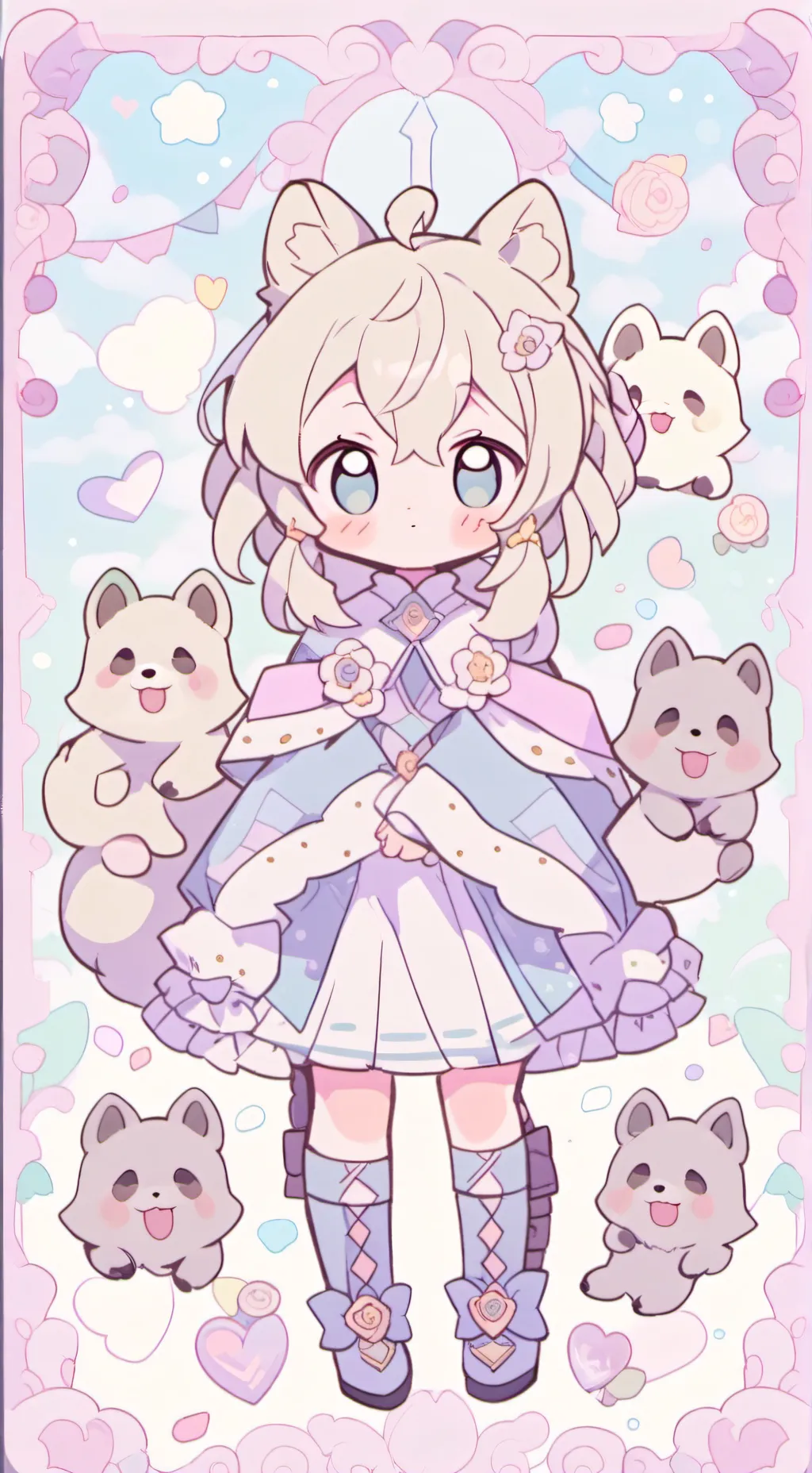 ai character: loup humain background