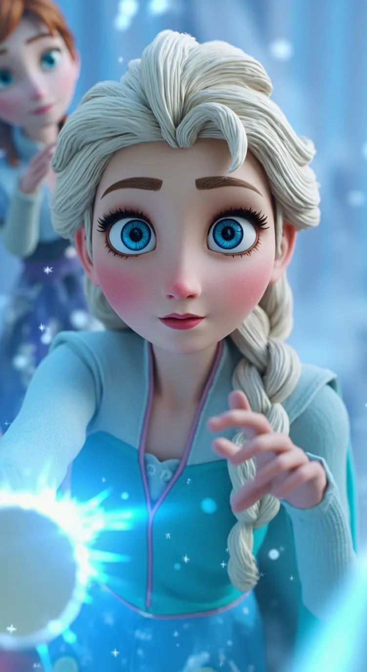 ai character: elsa and anna background