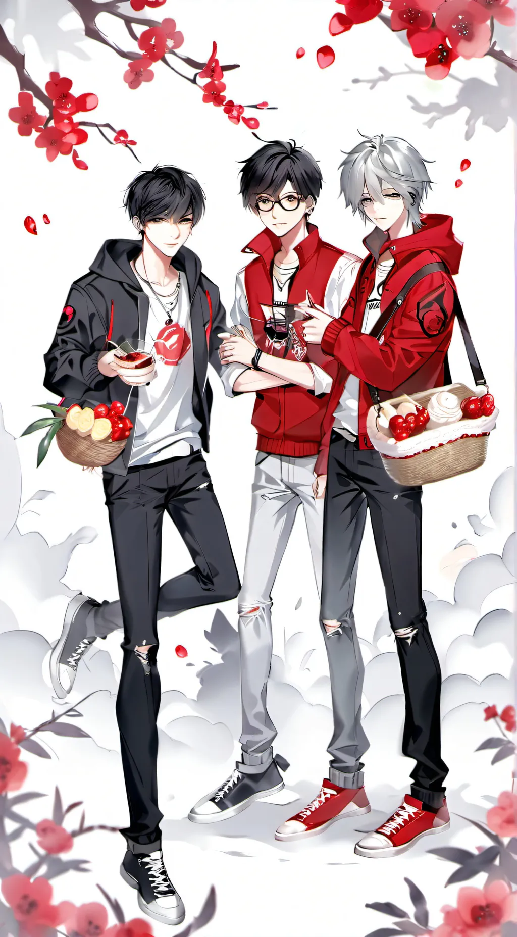 ai character: Max, James, Oliver background
