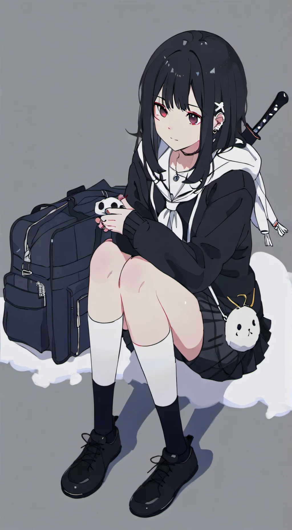 ai character: Snow background
