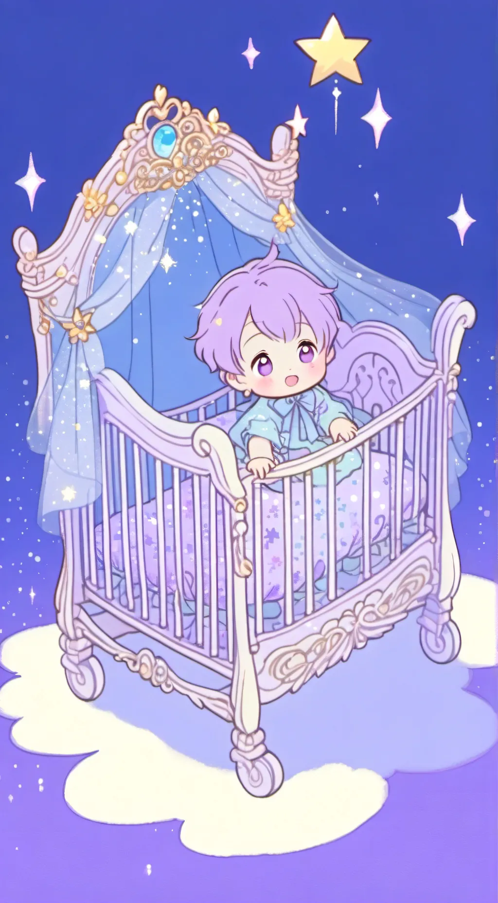 ai character: magical nursery background