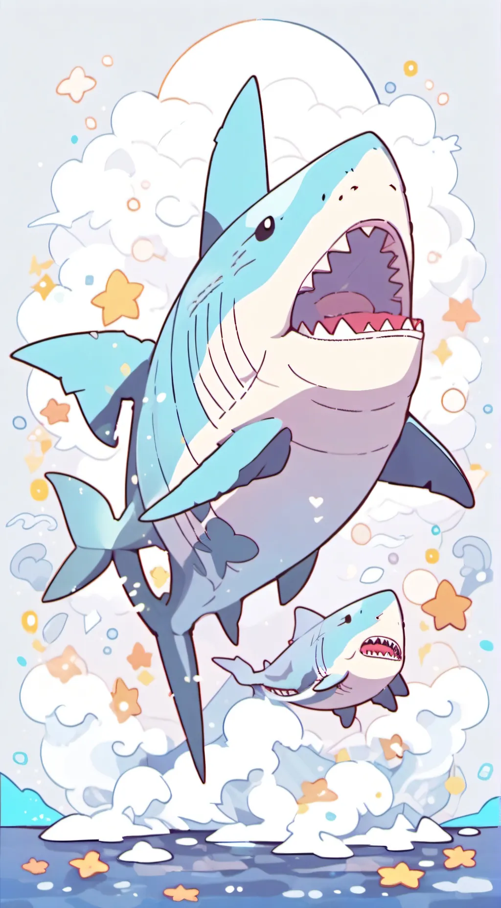 ai character: The ocean background