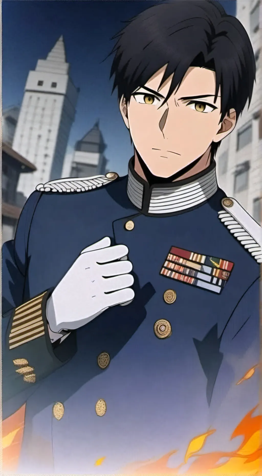 ai character: Roy Mustang background