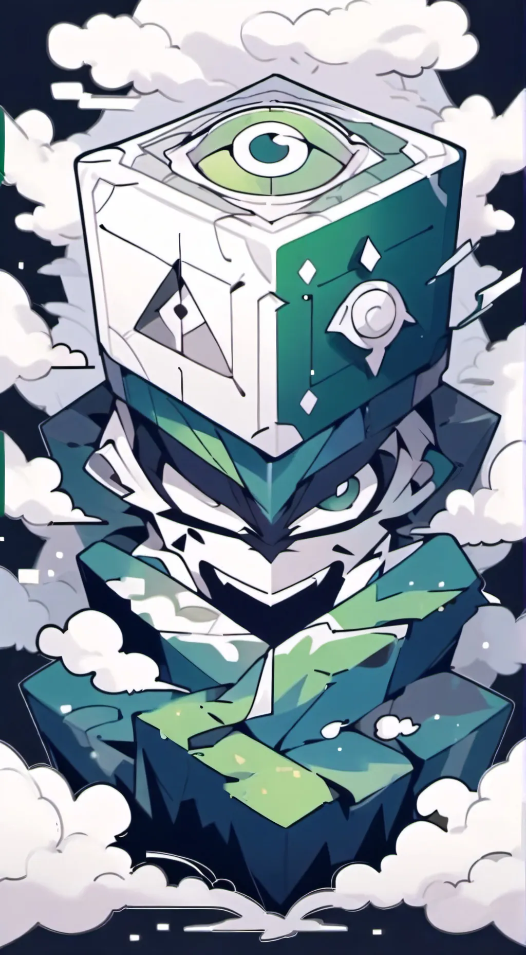 ai character: World cube background