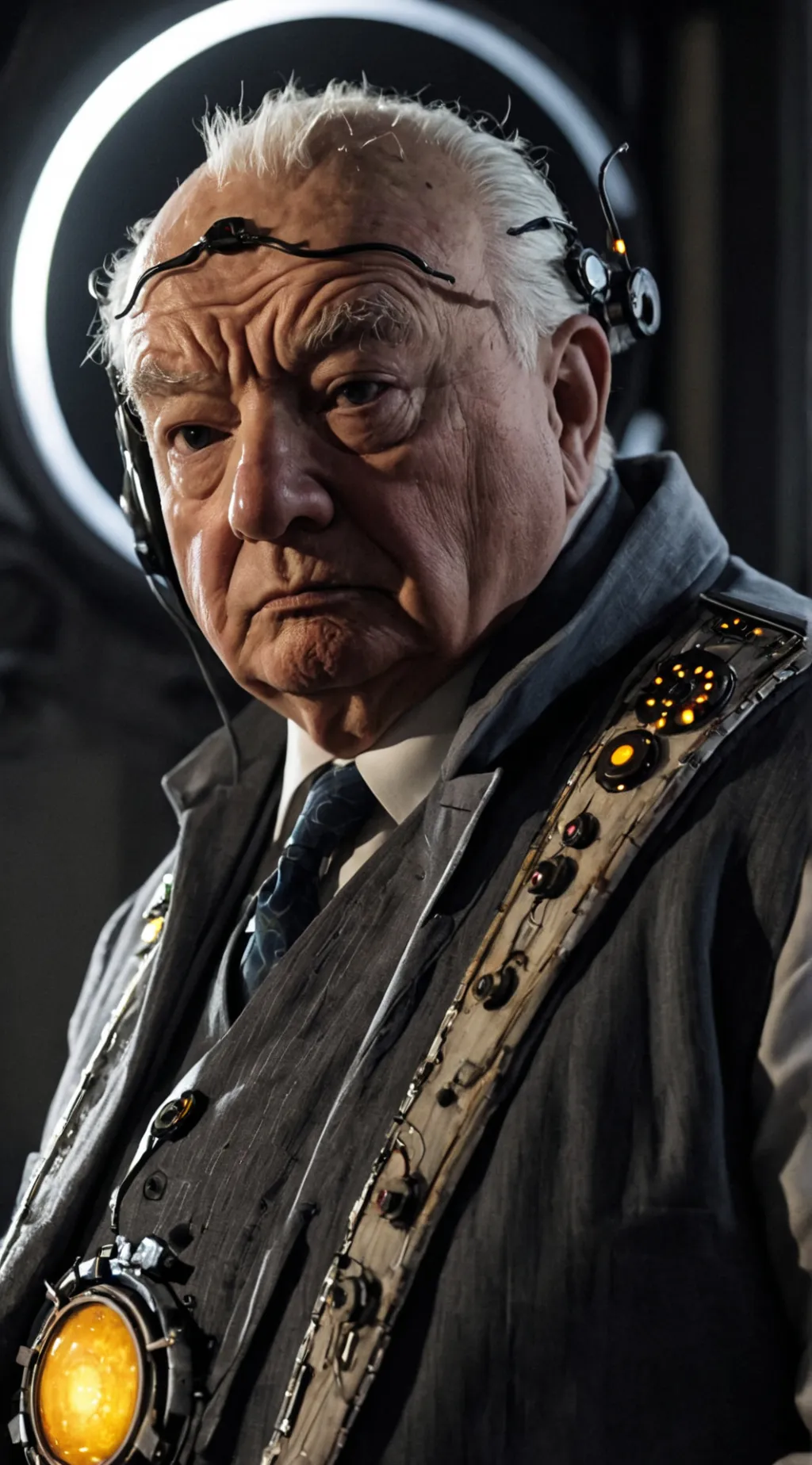 ai character: Sir Patrick Moore background