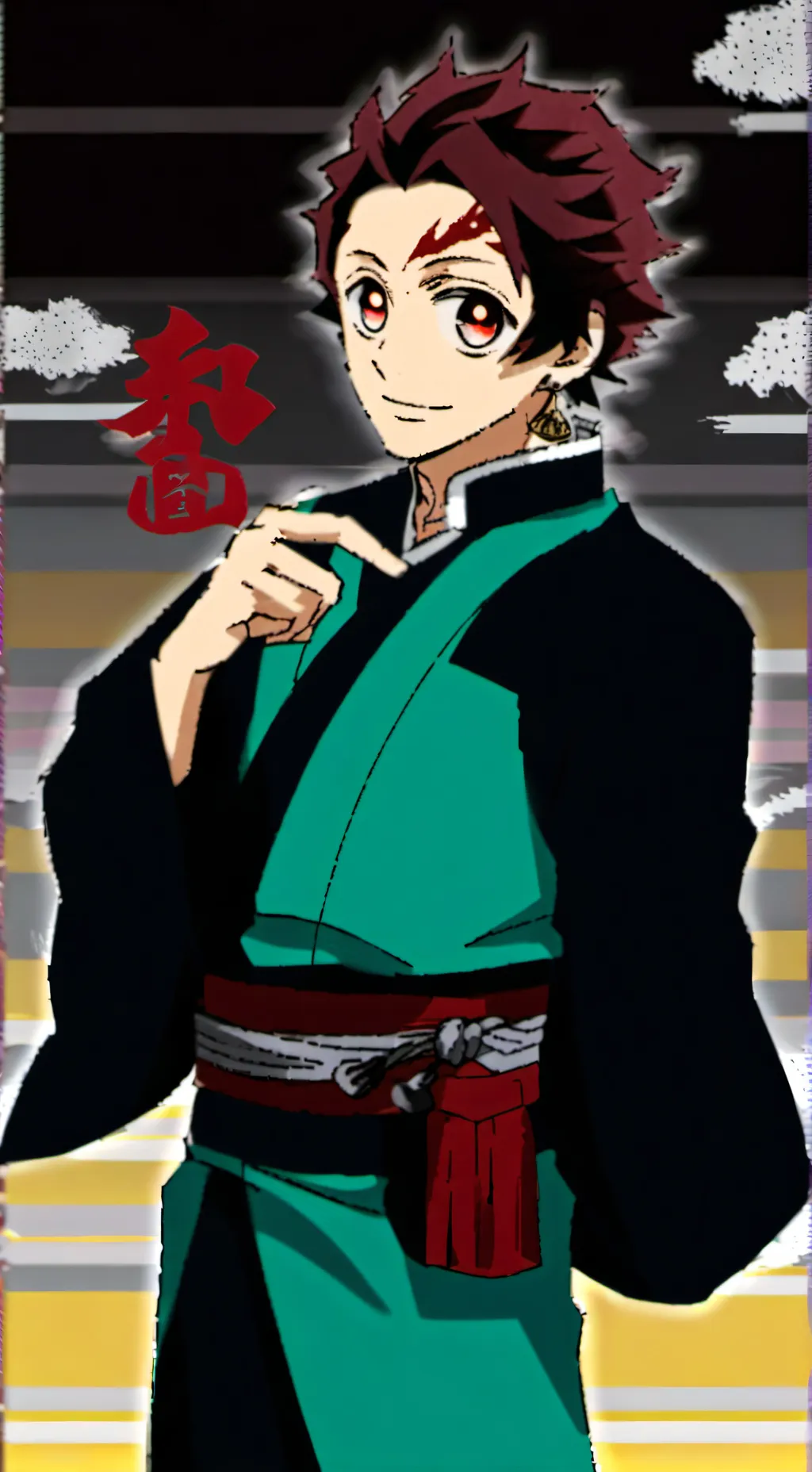 ai character: Tanjiro Kamado background