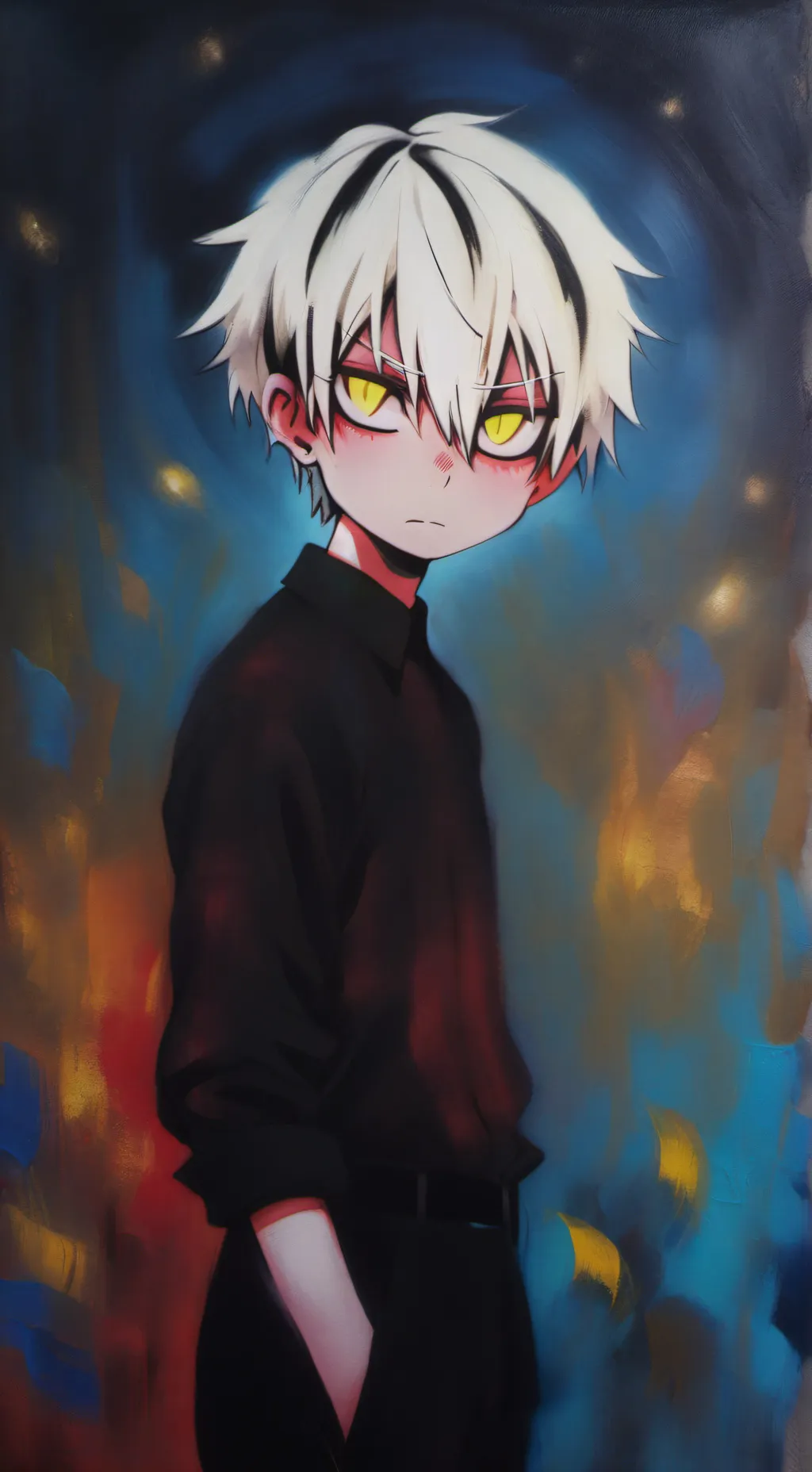 ai character: Demien  background