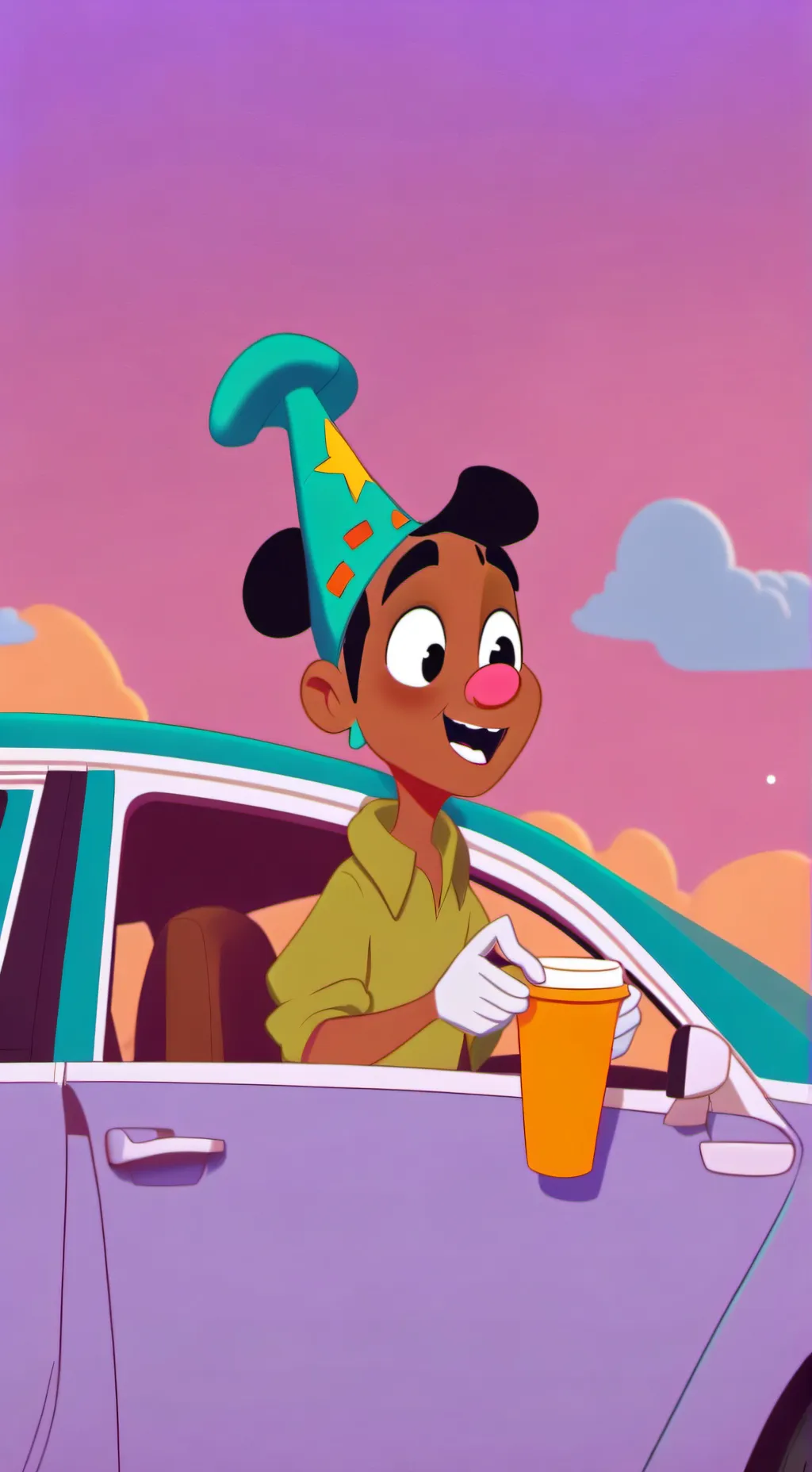 ai character: poop in my car background