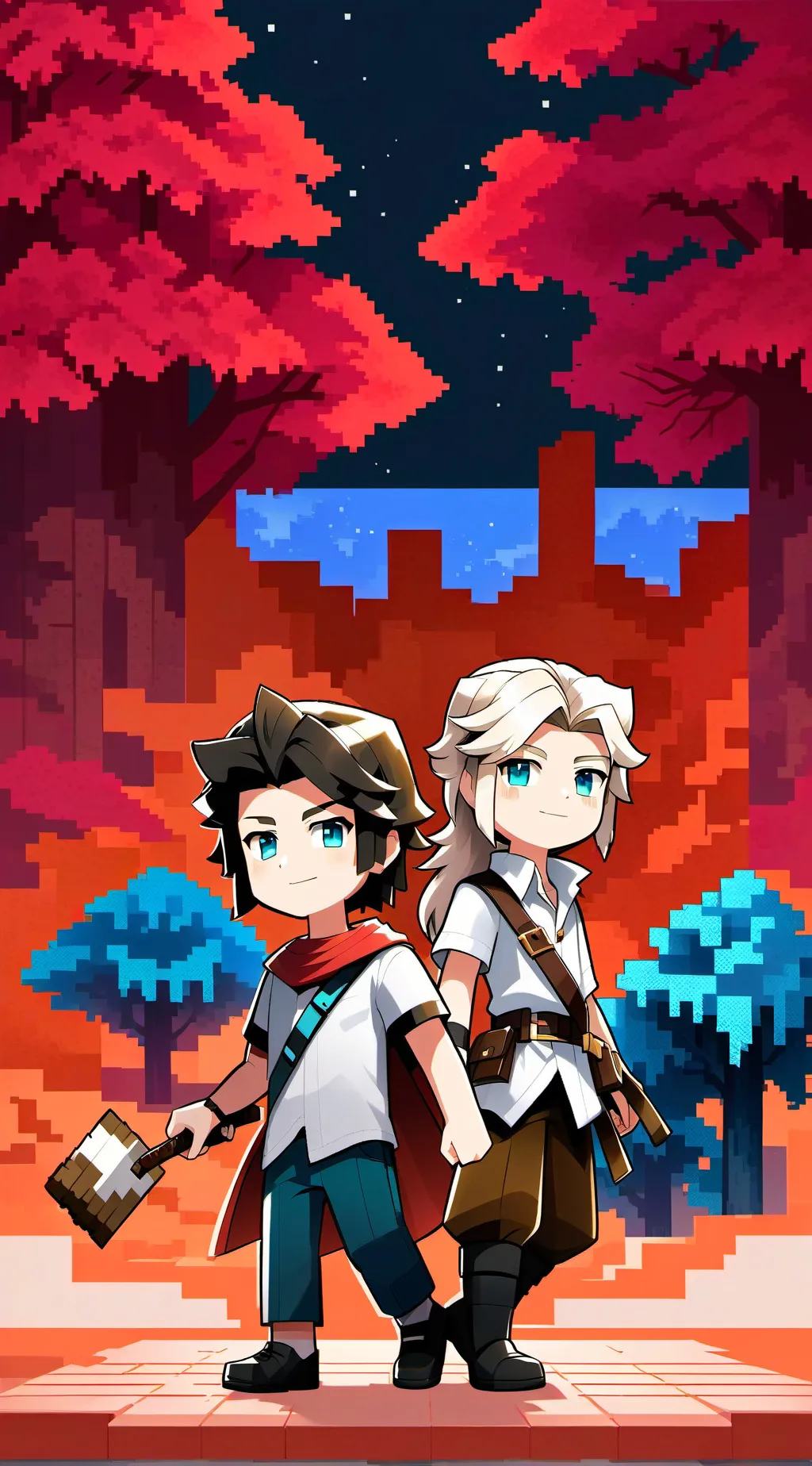 ai character: Alex y steve background