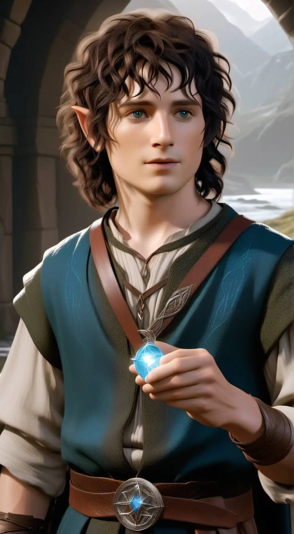 ai character: Frodo Baggins (AU) background