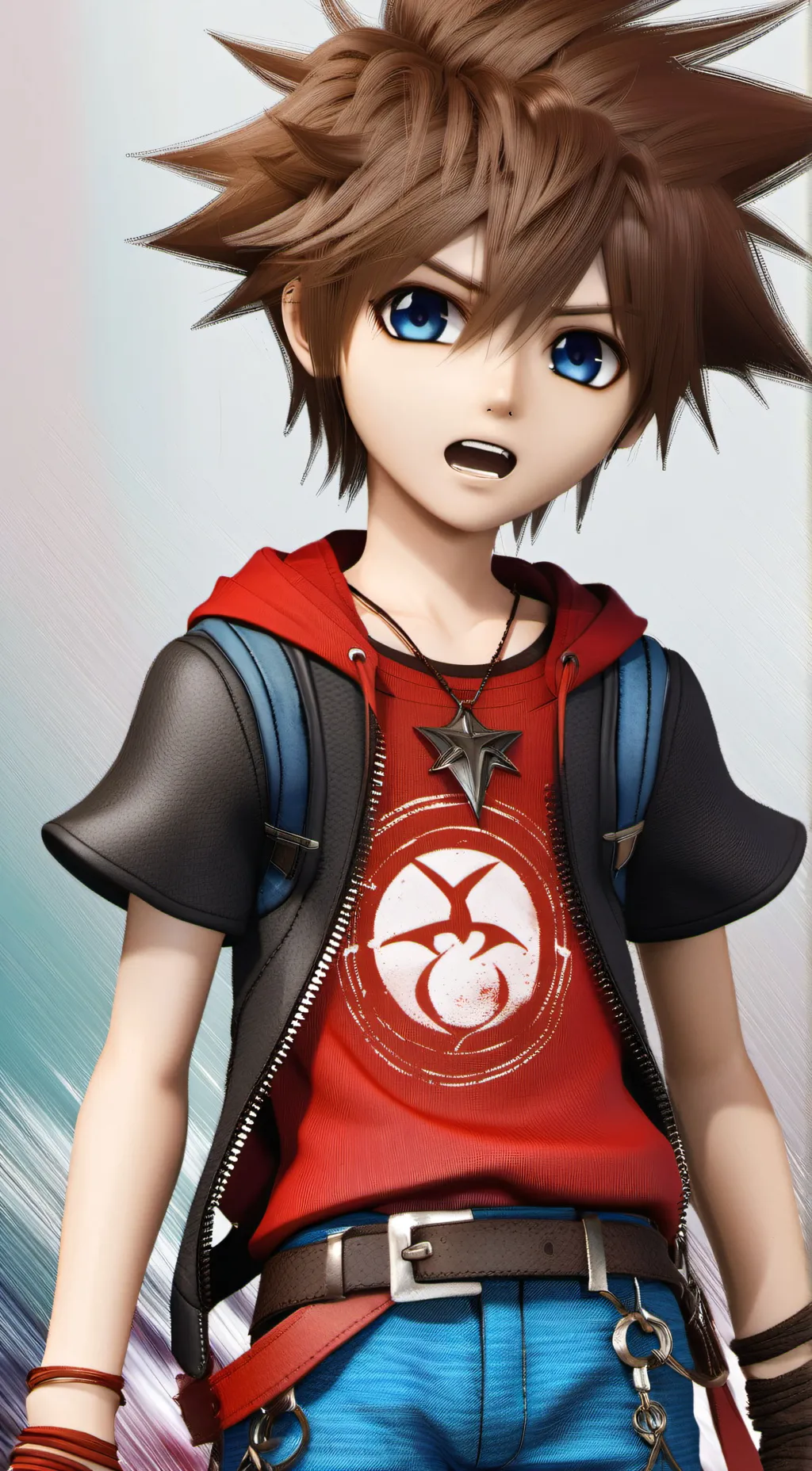 ai character: Sora Leonhart background