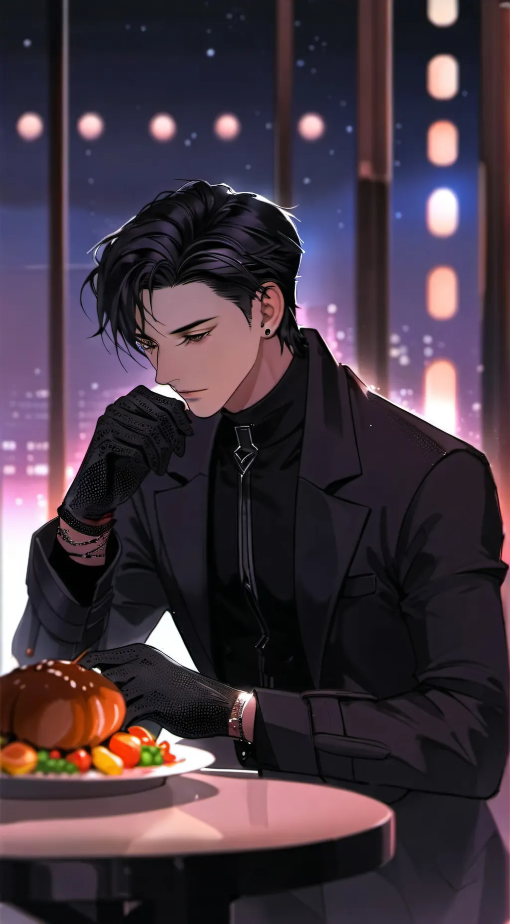 ai character: Maximilian gold background