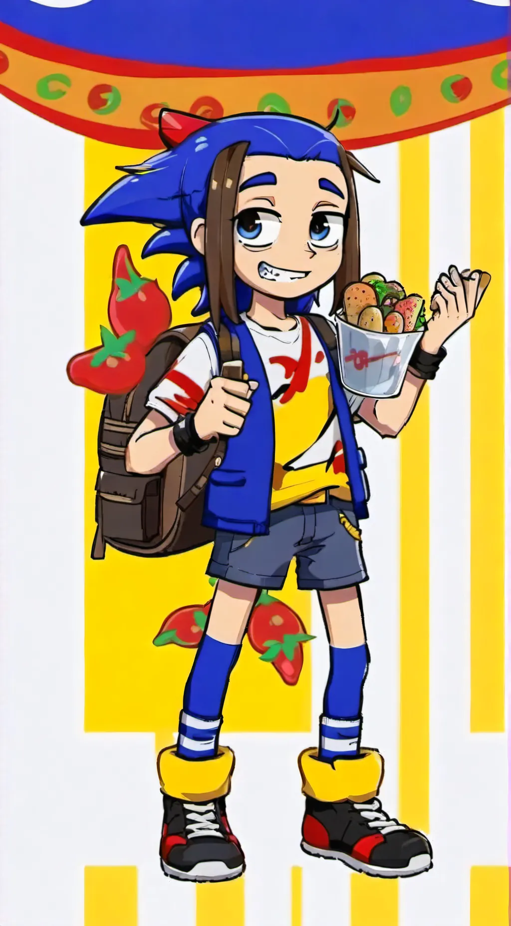 ai character: A child Lizzie, th background