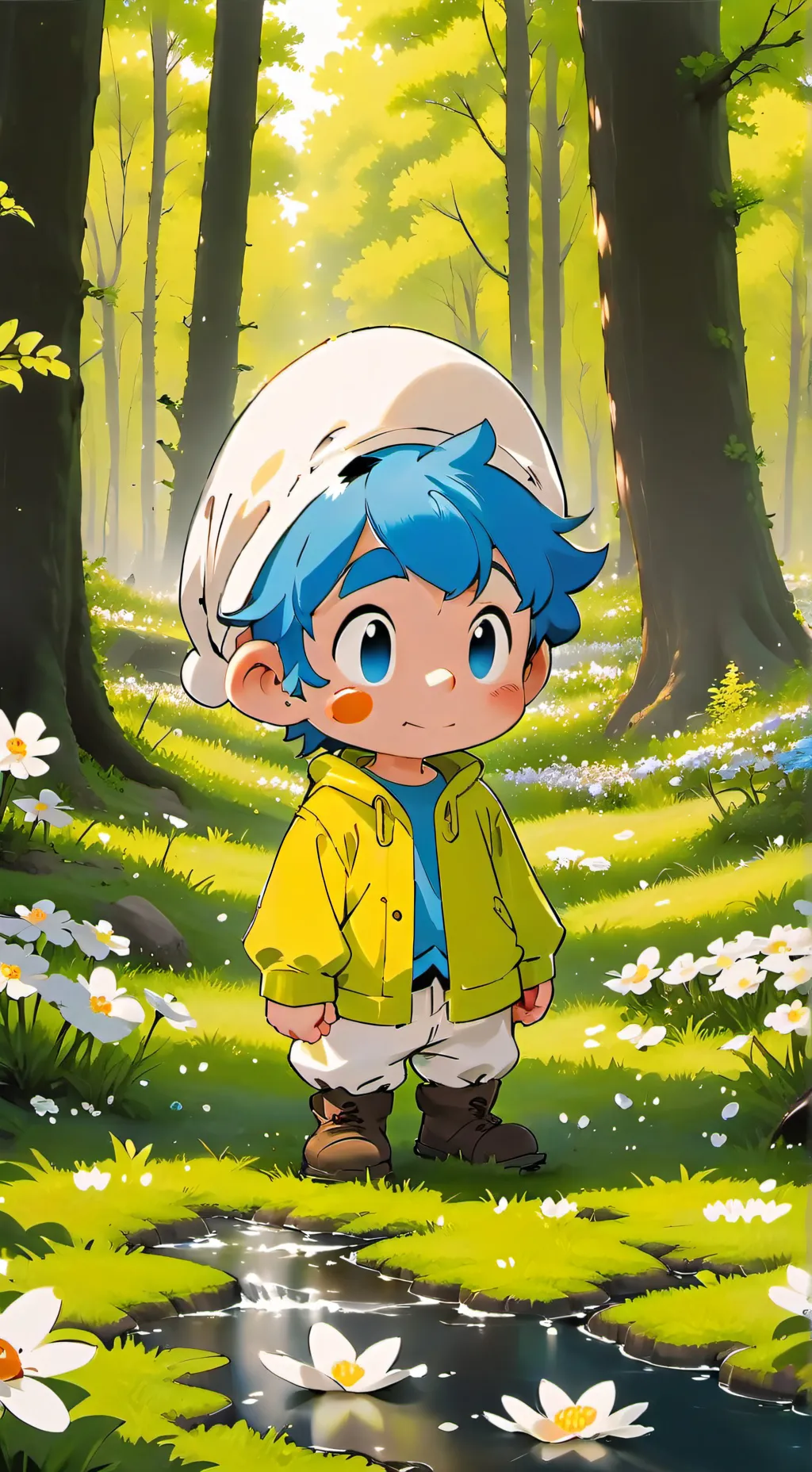 ai character: Brainy and clumsy  background