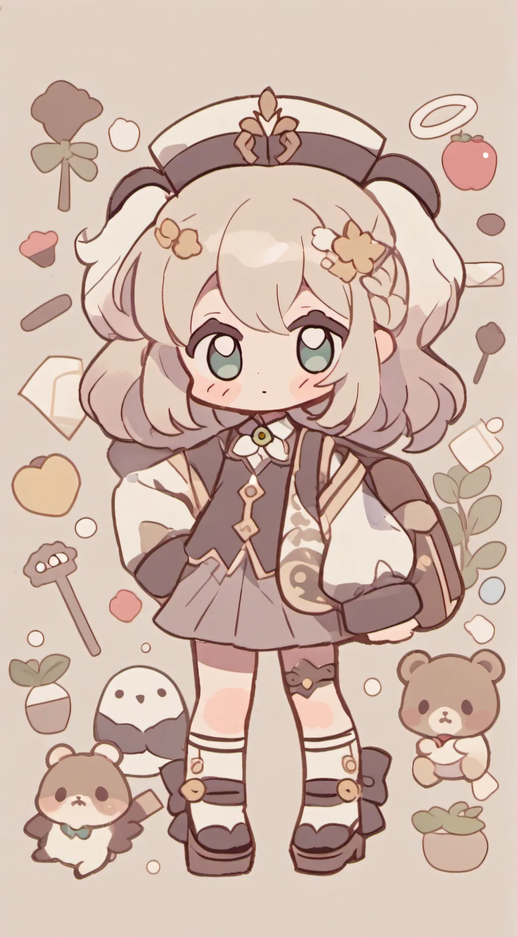 ai character: cat  background