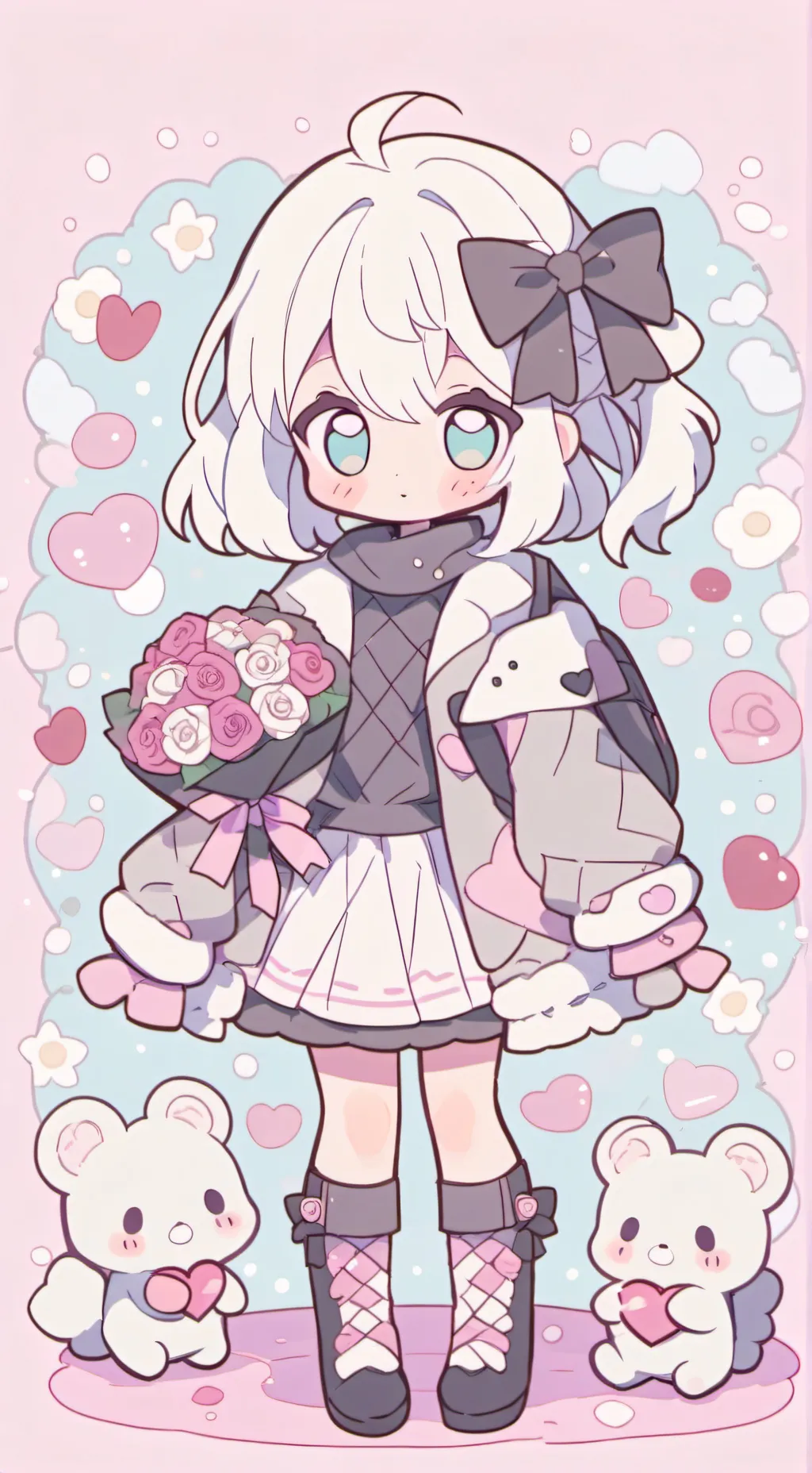 ai character: DW Pastel au background