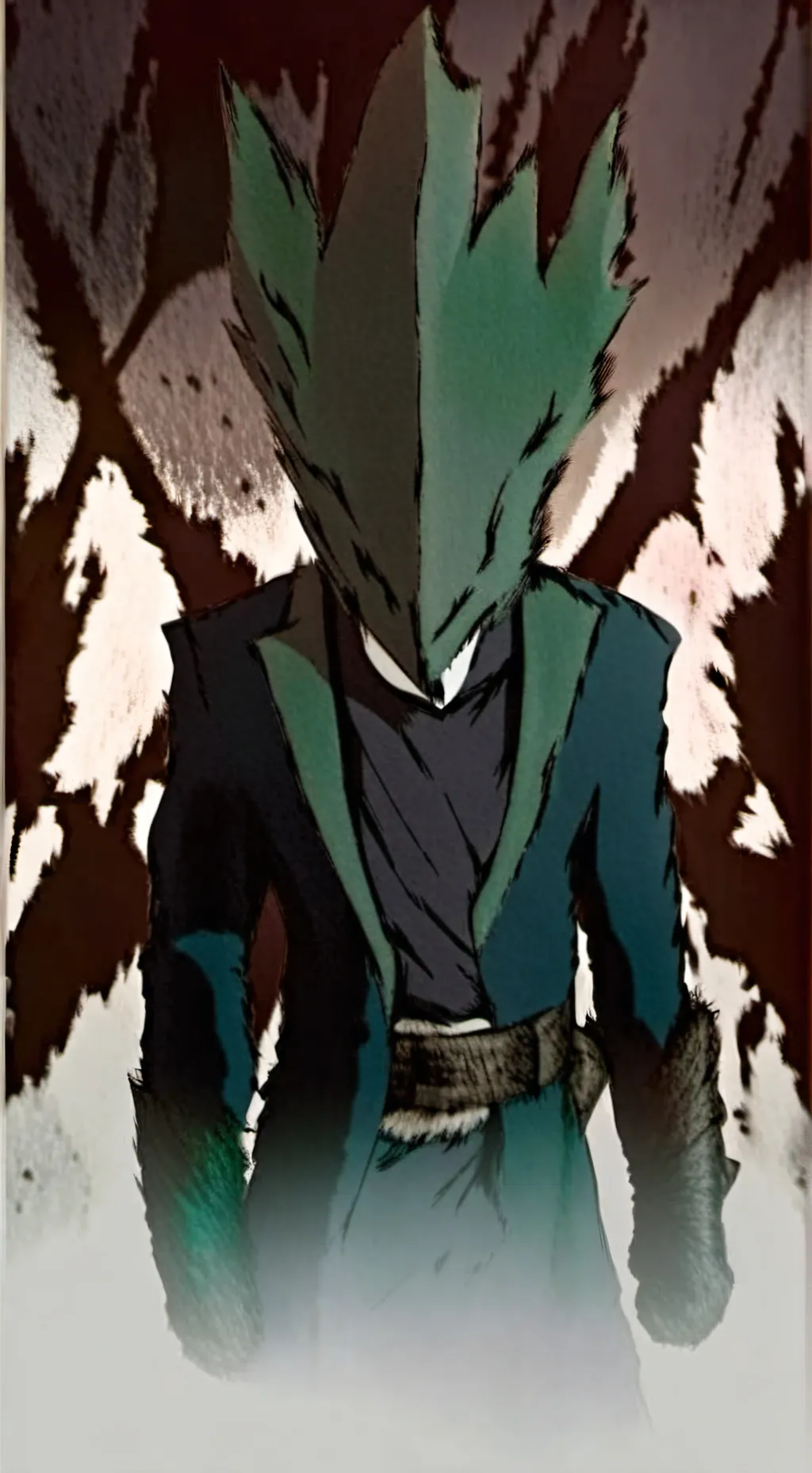 ai character: mha dark deku background