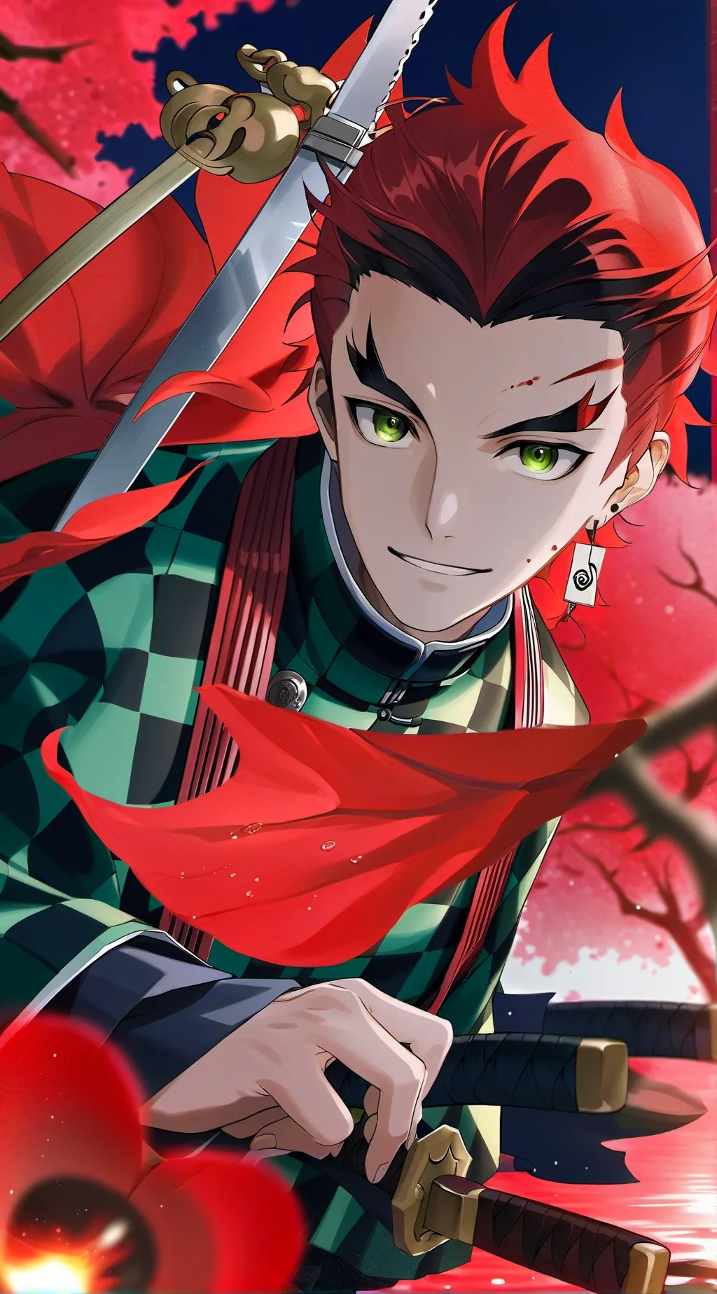ai character: Tanjiro Kamado background