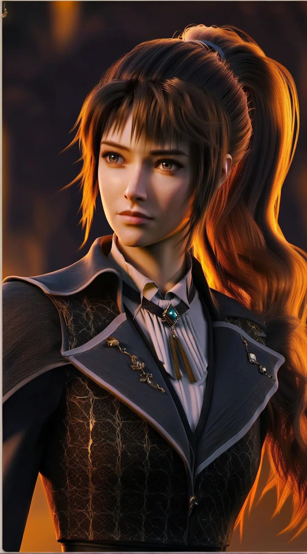 ai character: Addison Sky 💛🖤😍🌹💋💅 background
