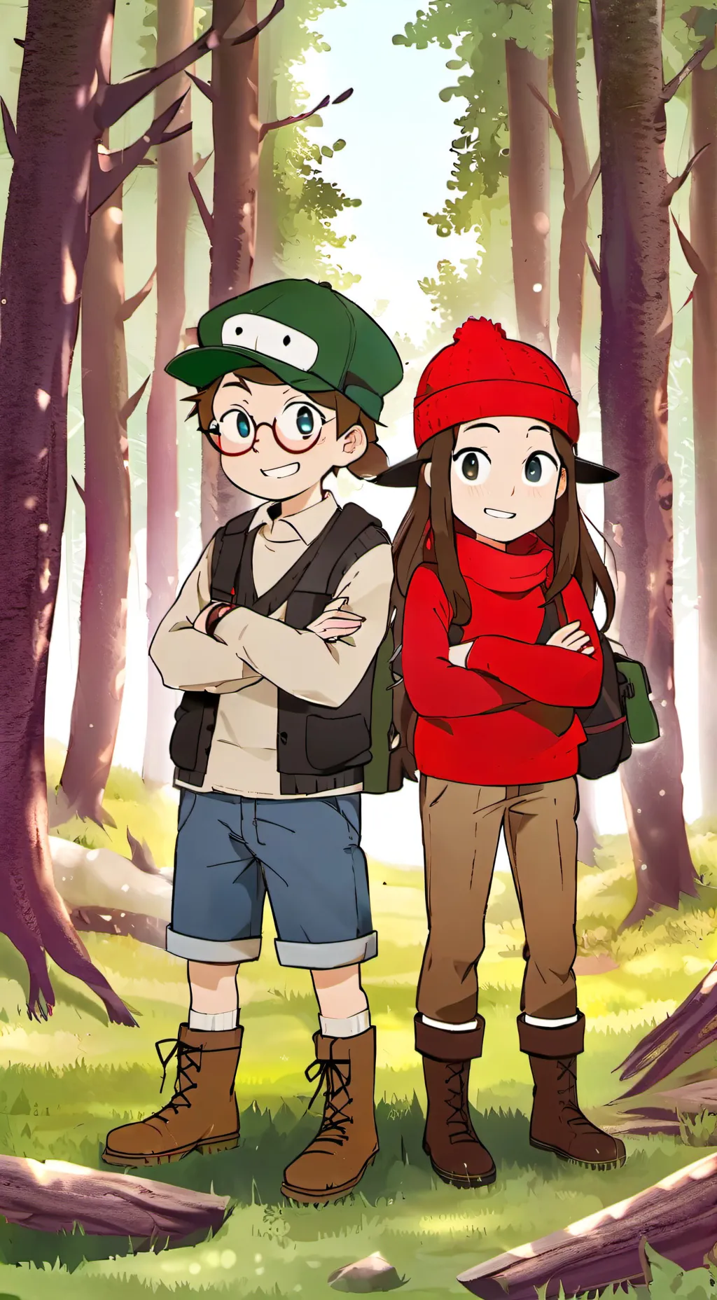 ai character: Gravity falls  background