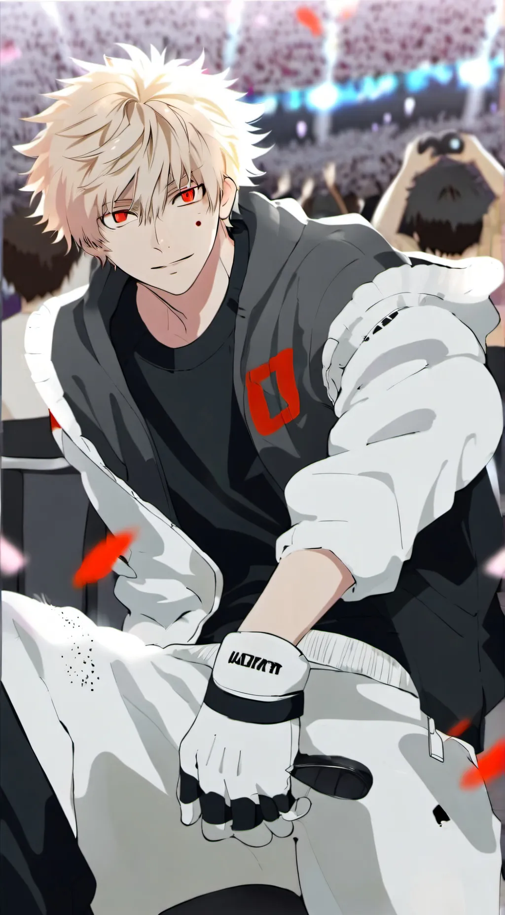 ai character: MHA concert background