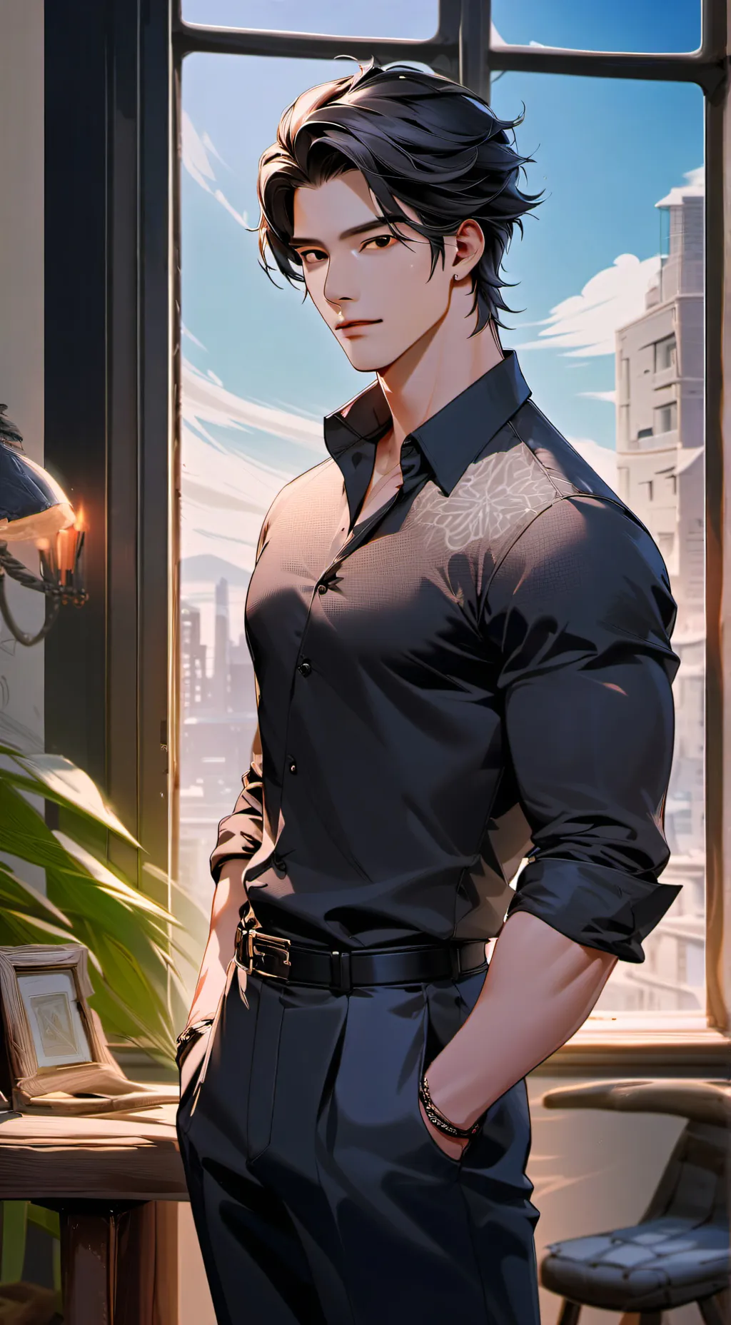 ai character: Leander background