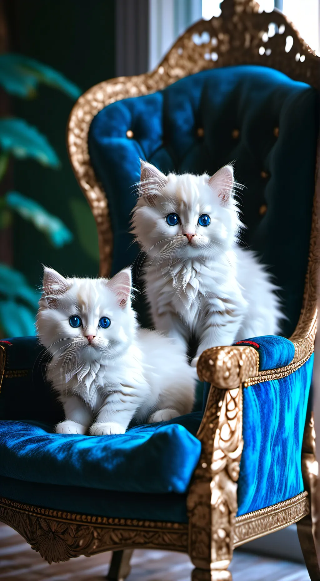 ai character: royalty kittens background