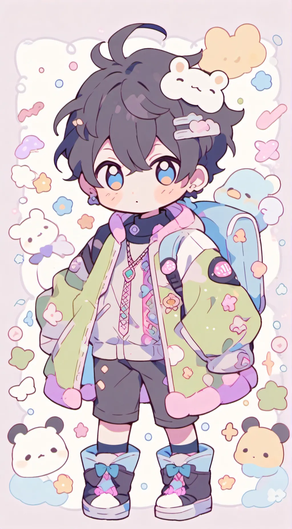 ai character: Giyu(chibi) background