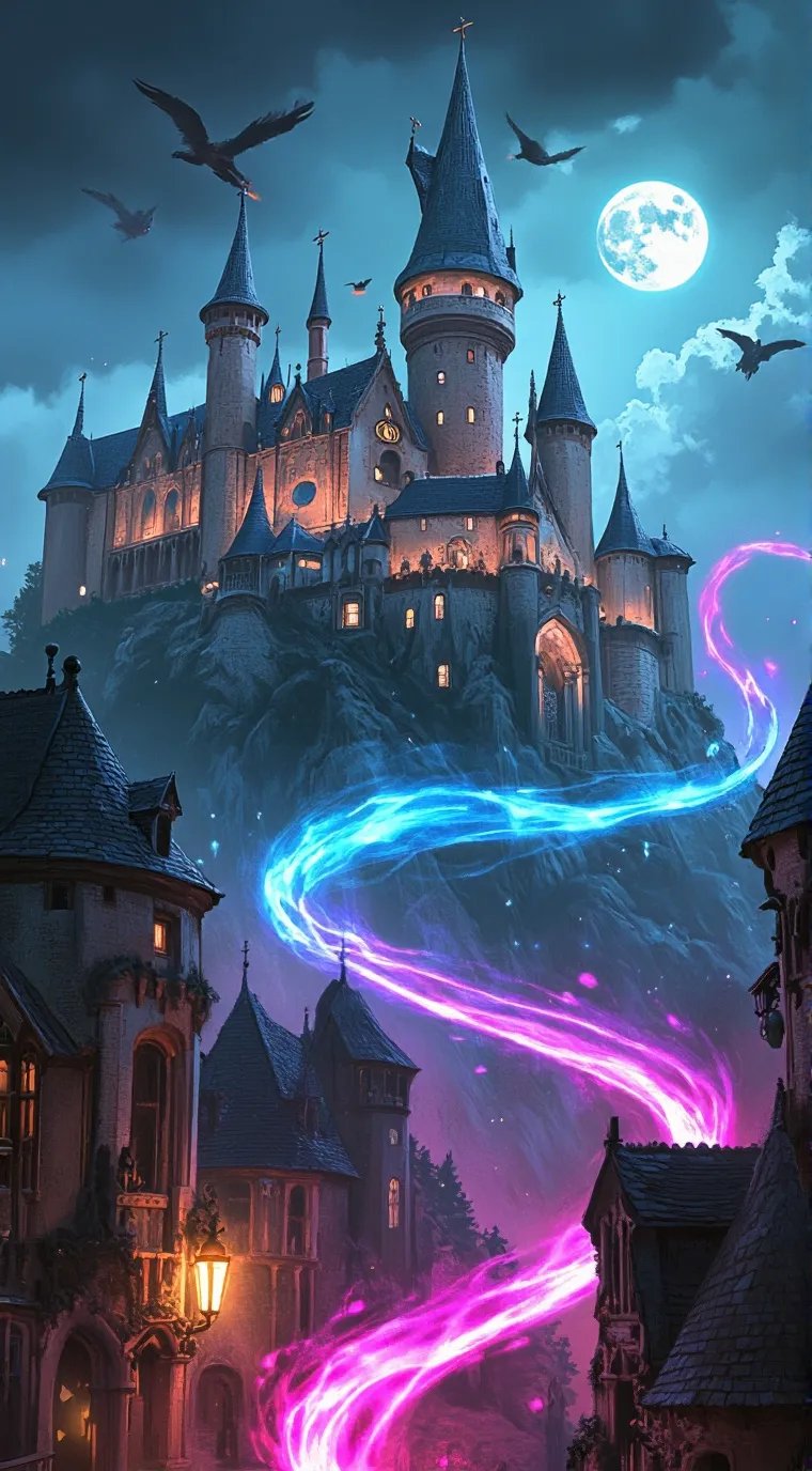 ai character: hogwarts new year background