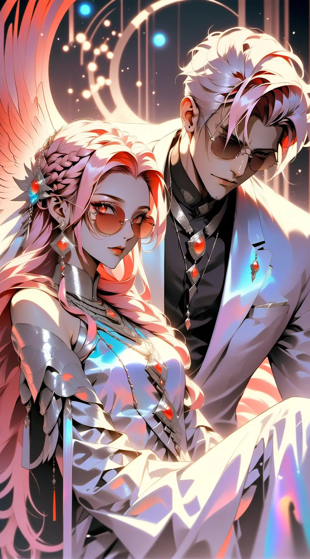 ai character: -Axell and Olivia- background