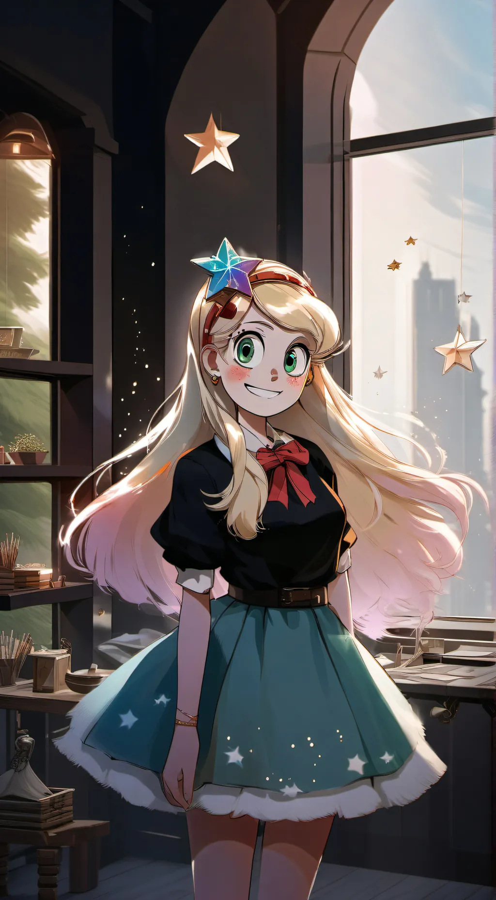 ai character: star butterfly  background
