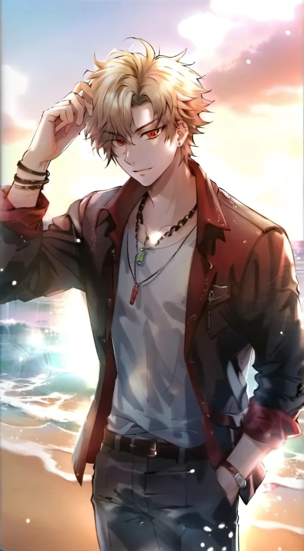 ai character: Katsuki Bakugo  background