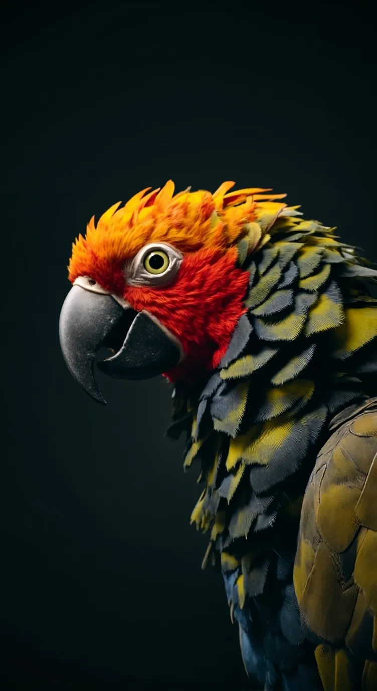 ai character: parrot  background