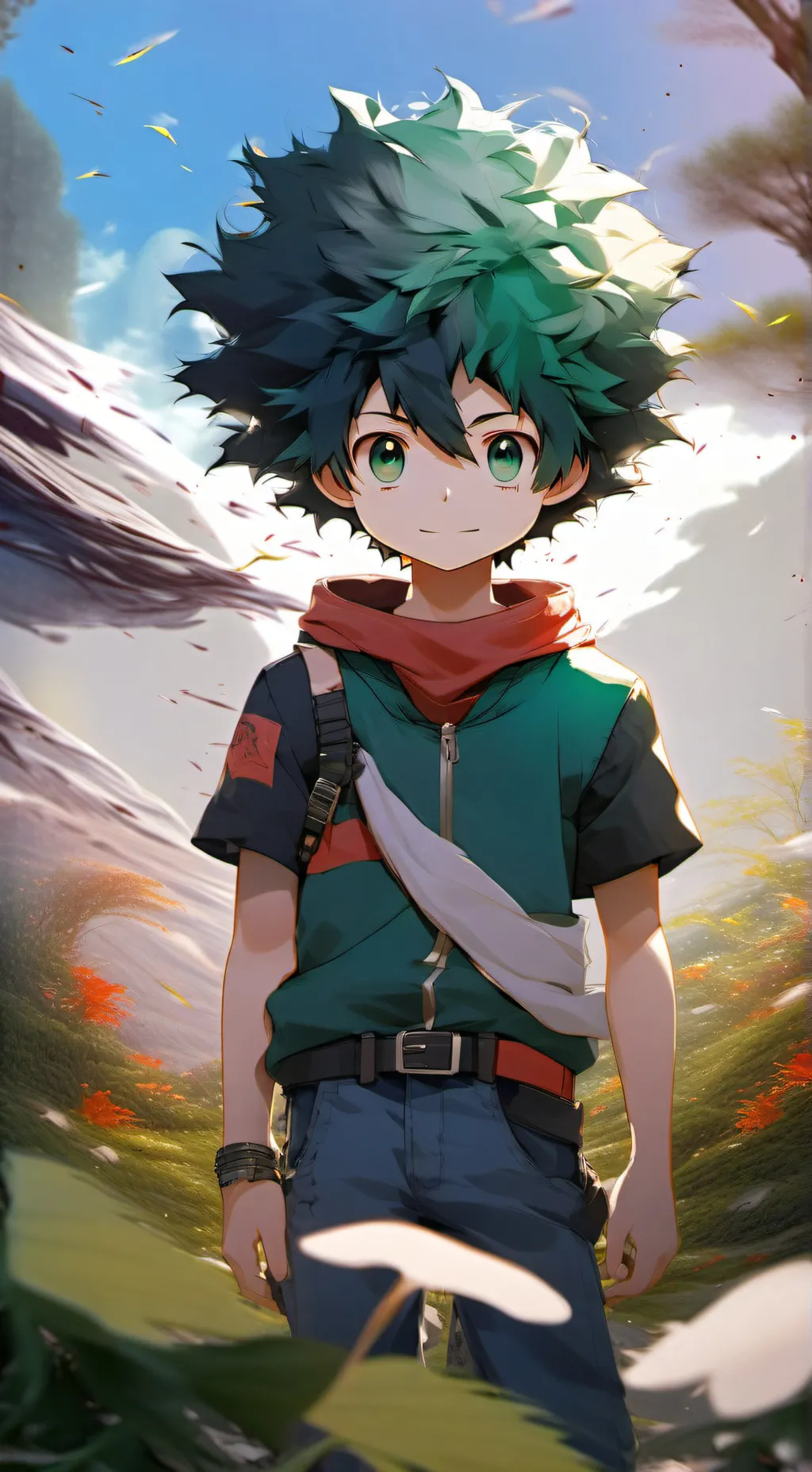 ai character: izuku  background
