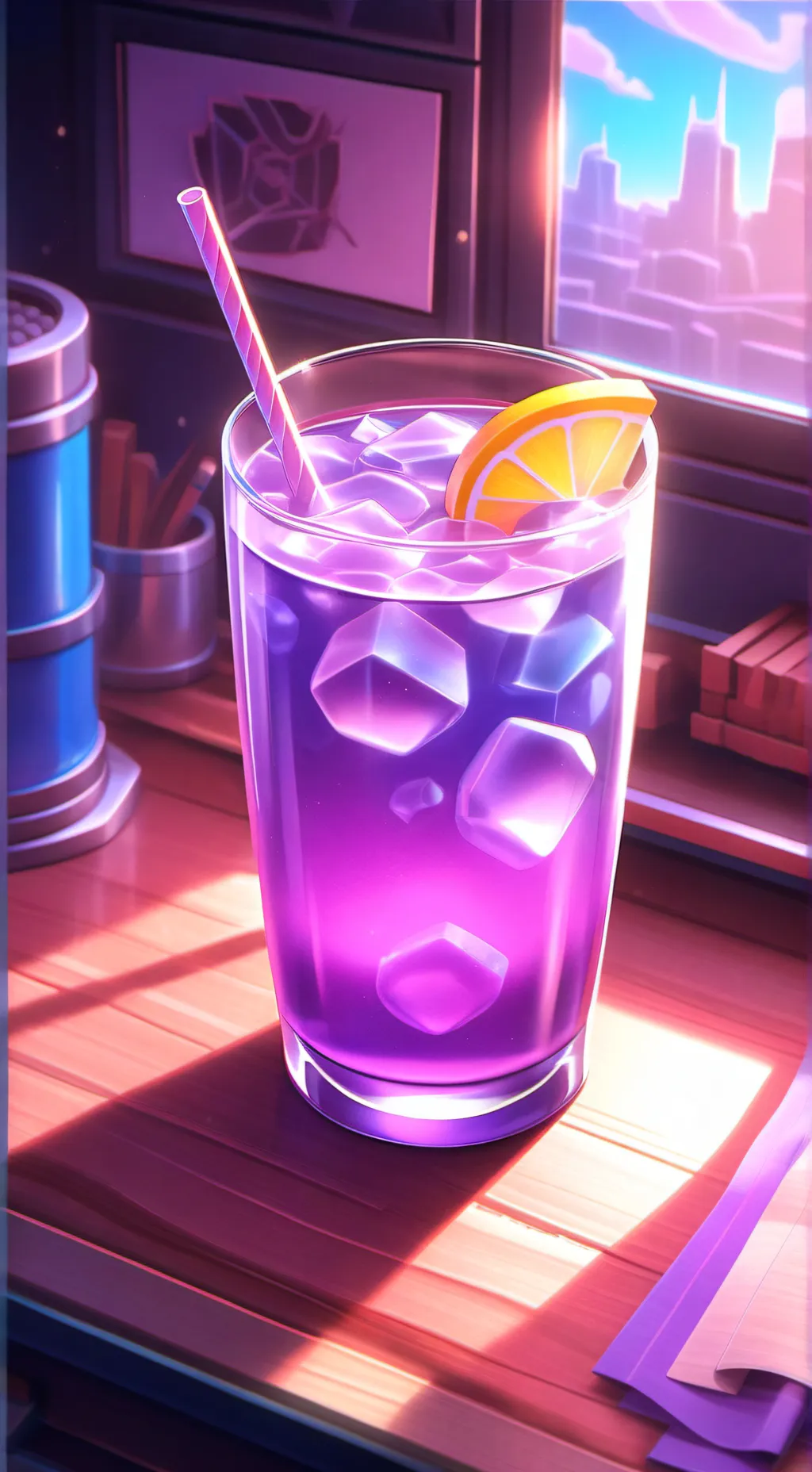 ai character: Water background