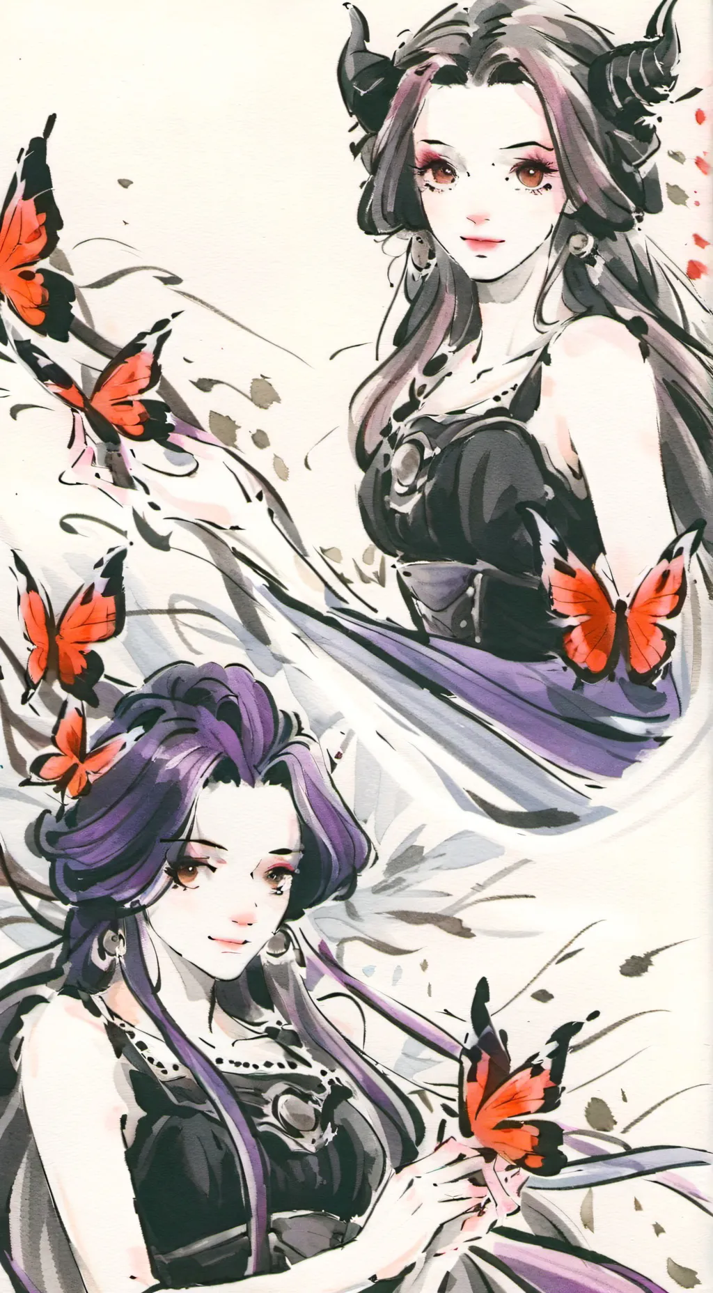 ai character: butterfly sisters background