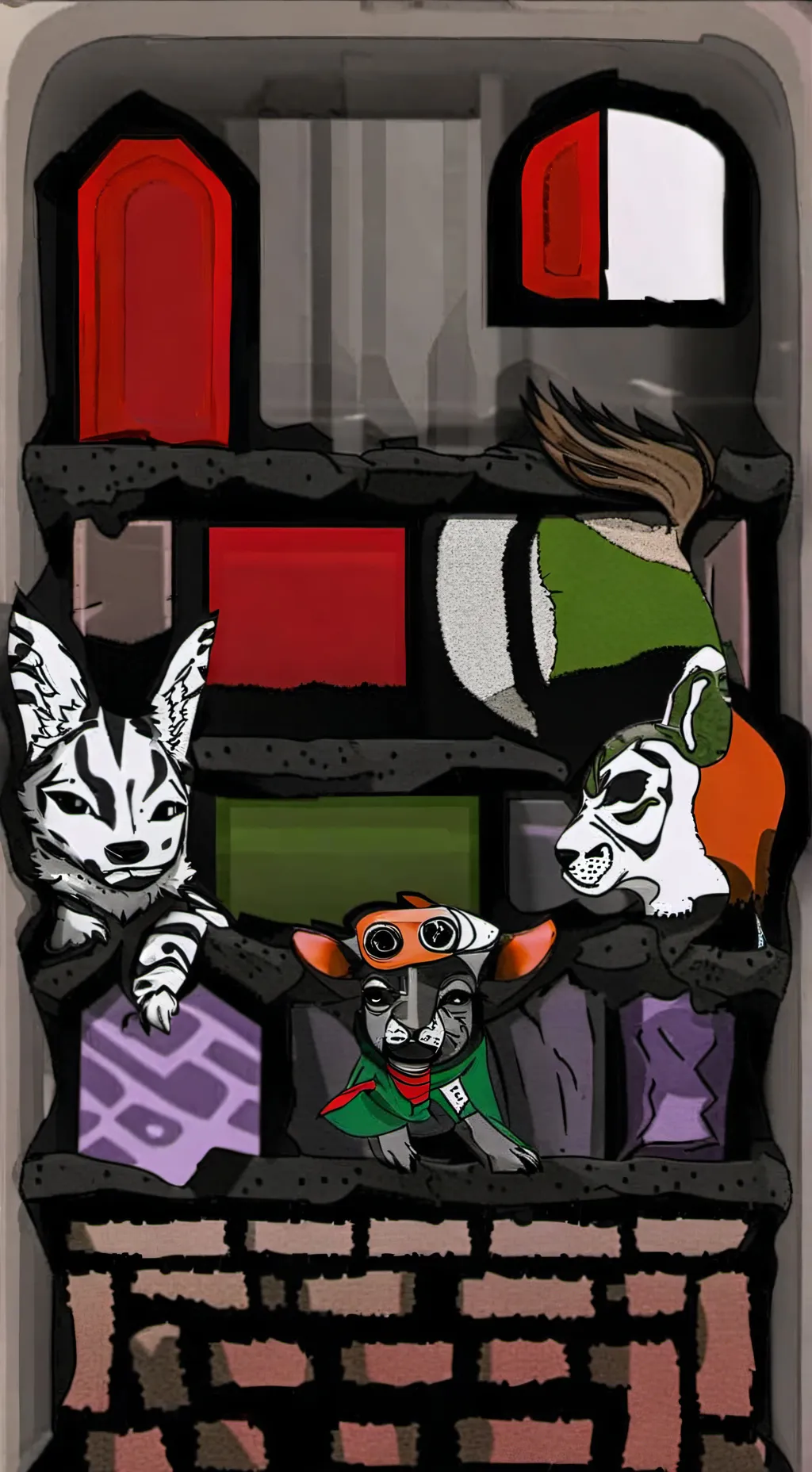 ai character: sprunki Halloween  background