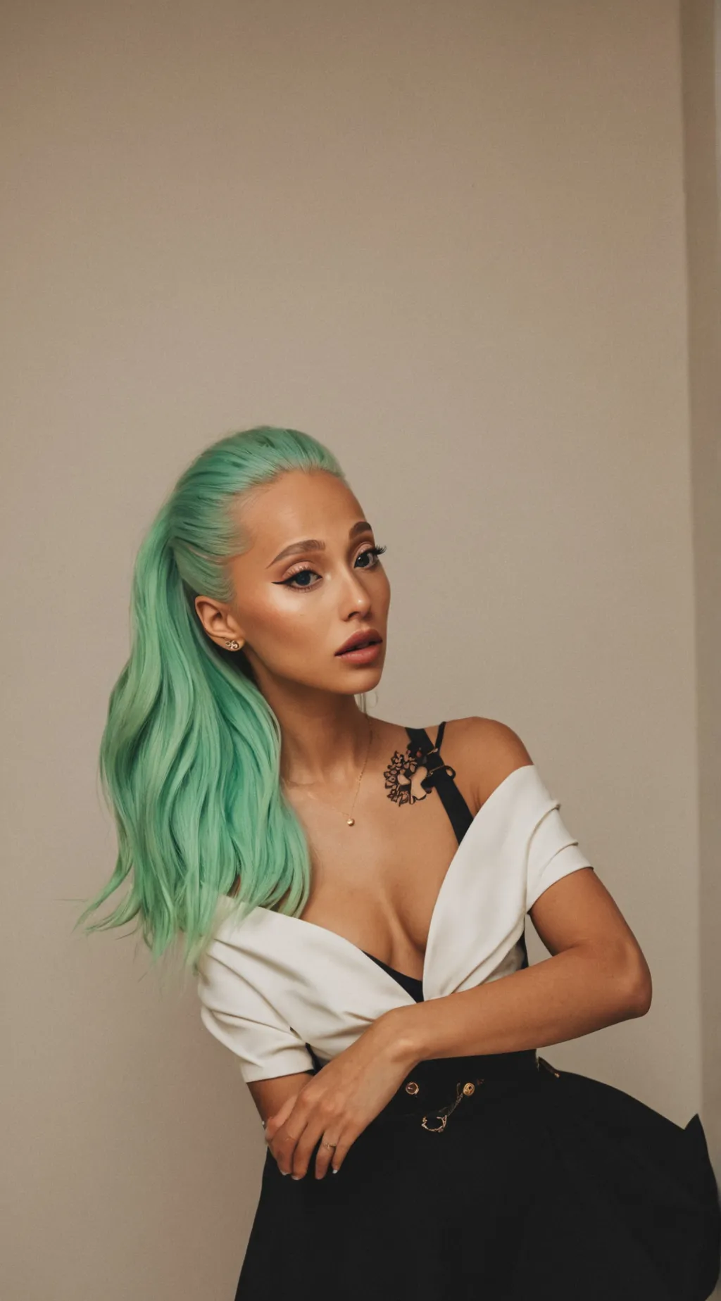 ai character: Ariana Grande background