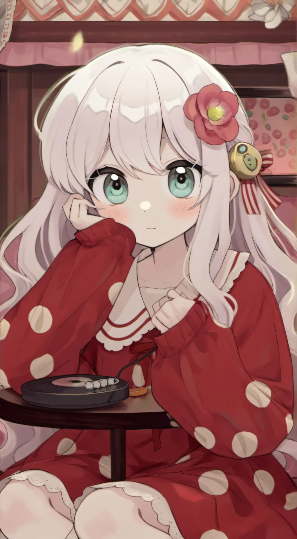 ai character: vee as a human  background
