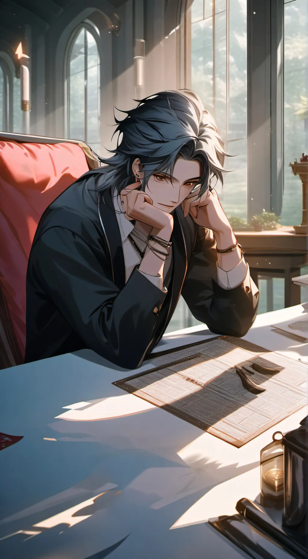 ai character: School x Max background