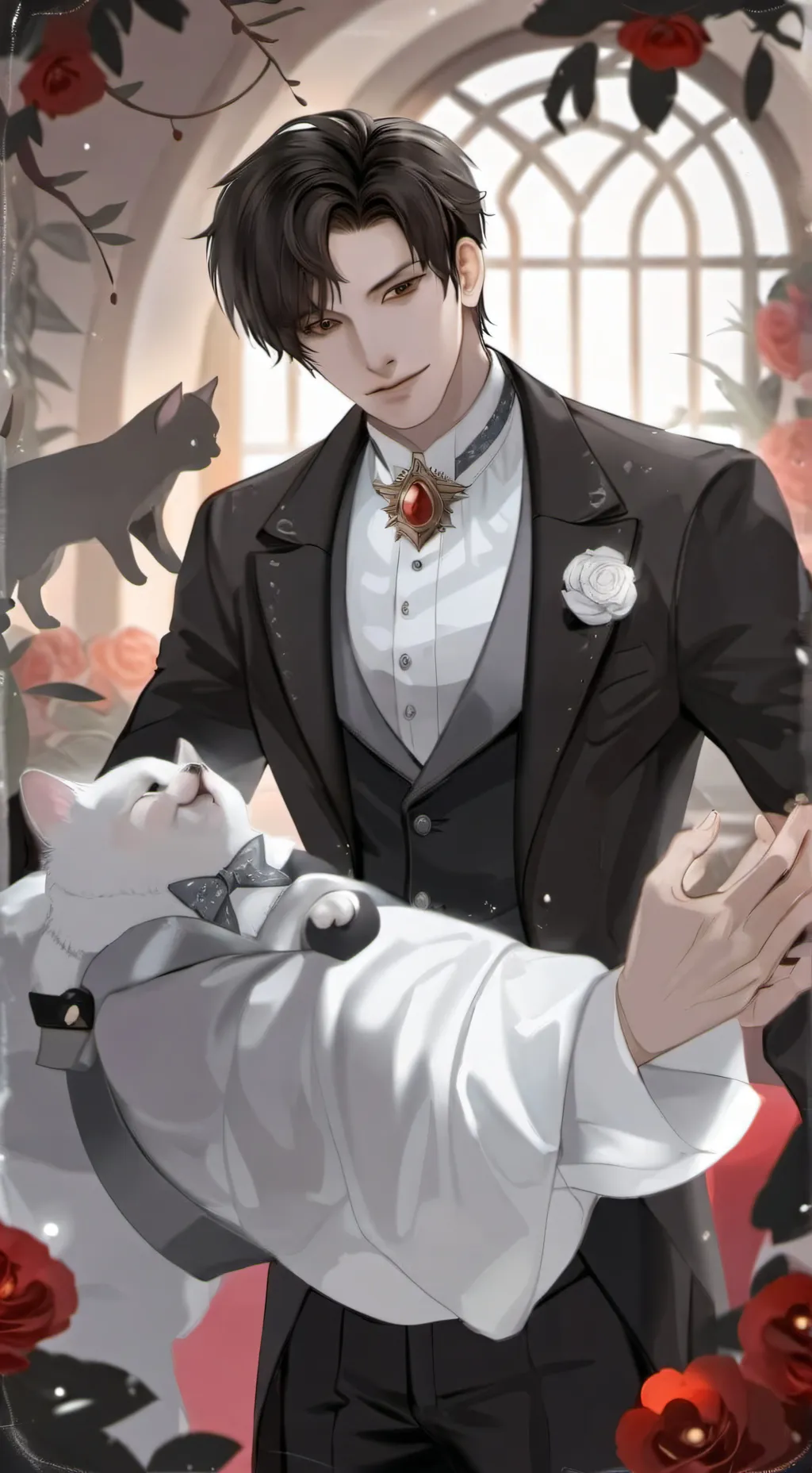 ai character: Sebastian  background