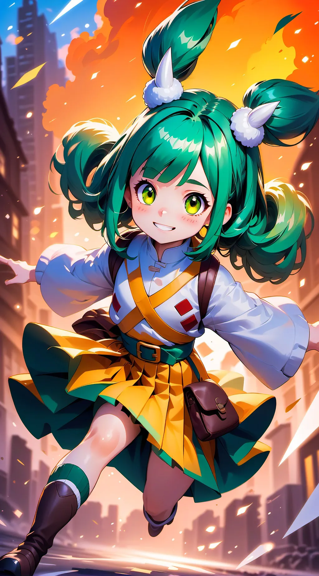 ai character: deku x uraraka background