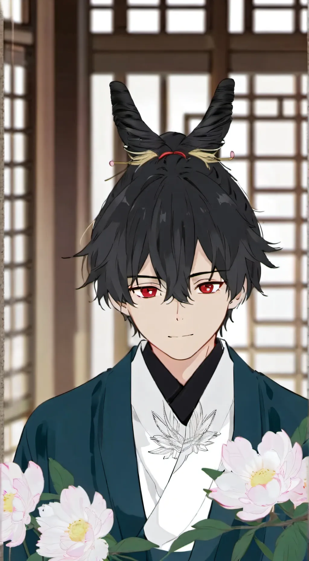 ai character: 半间 悦田 background