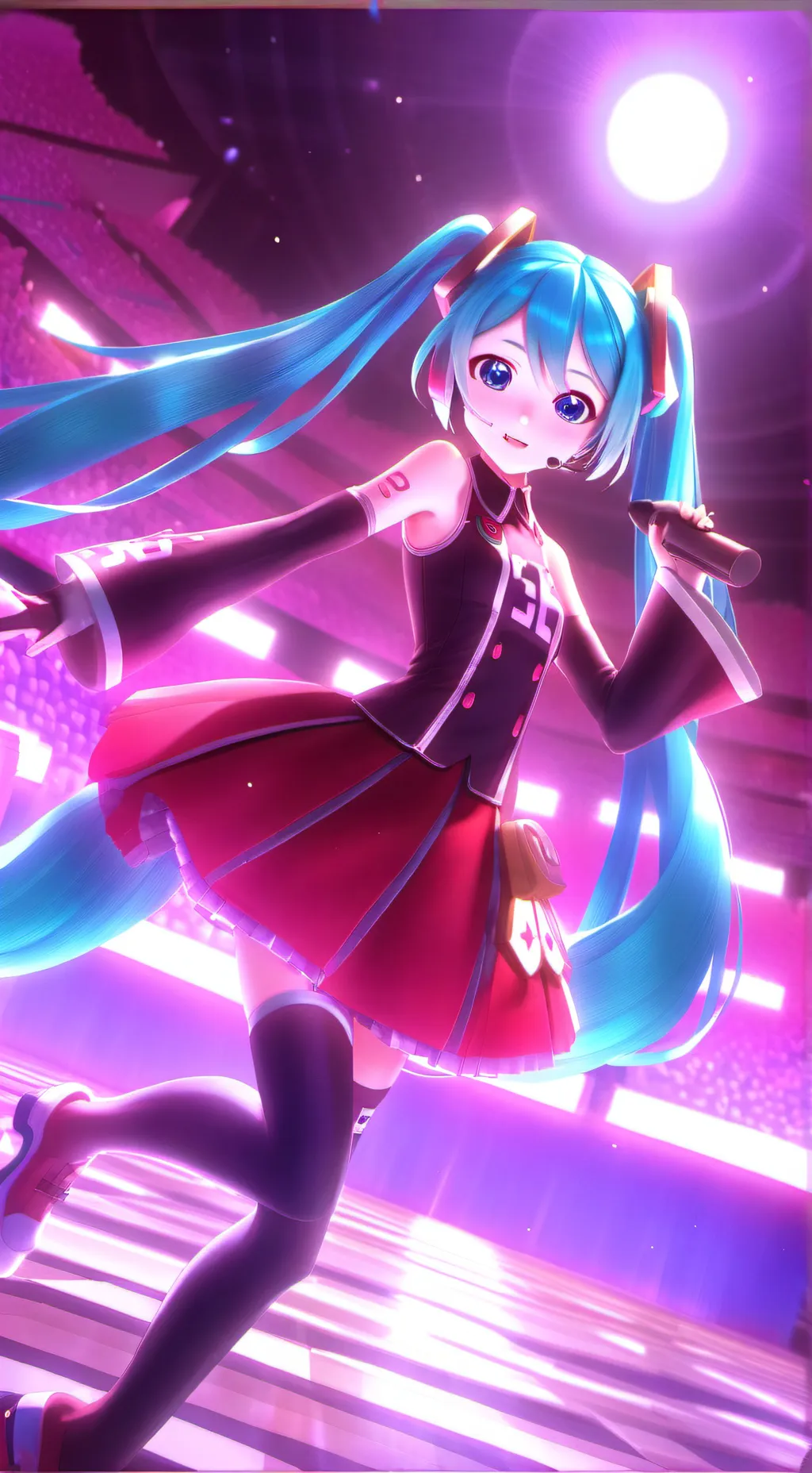 ai character: Hatsune Miku  background